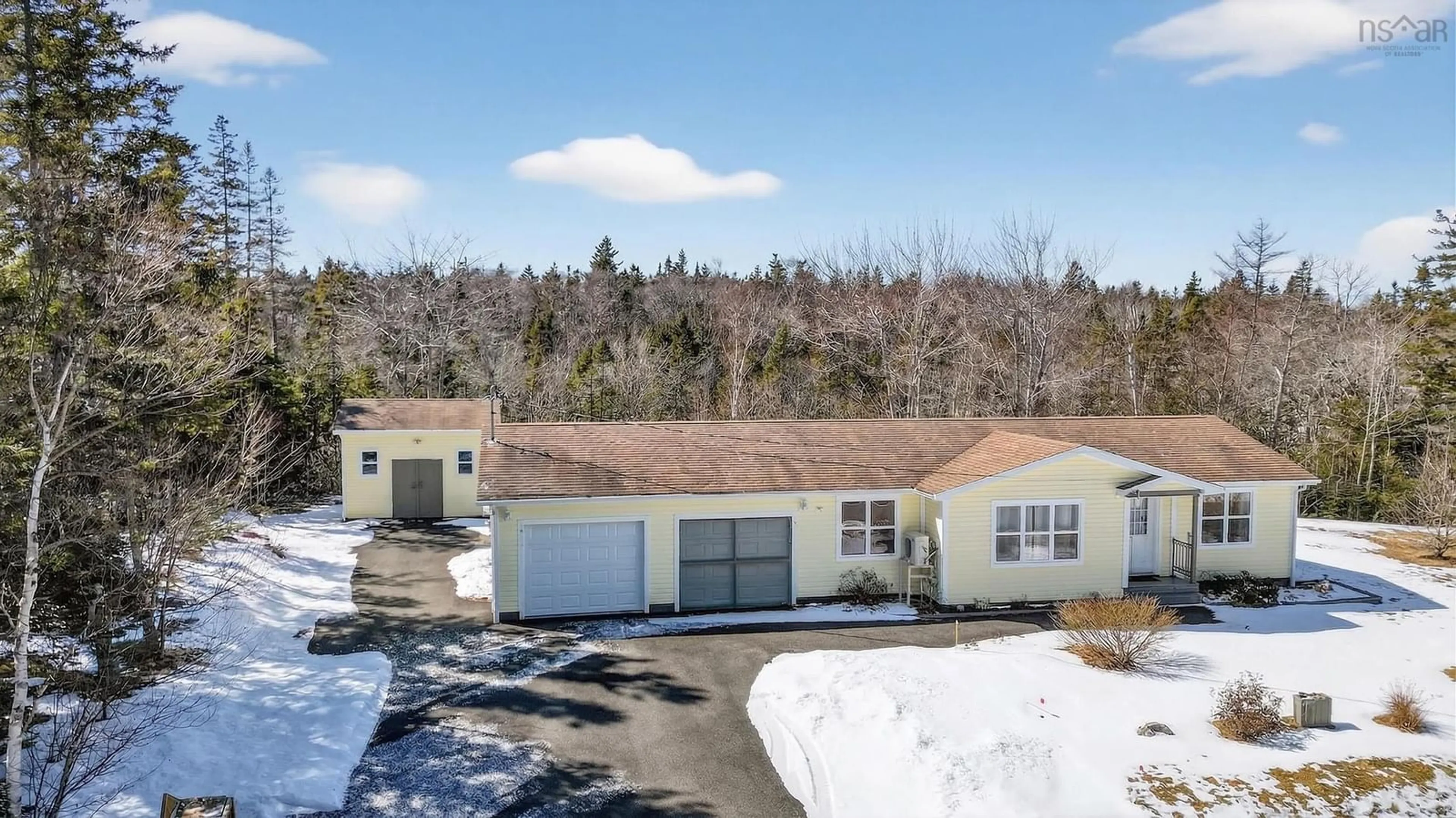 A pic from outside/outdoor area/front of a property/back of a property/a pic from drone, water/lake/river/ocean view for 66 Schaller Dr, Sydney Forks Nova Scotia B1L 1A1