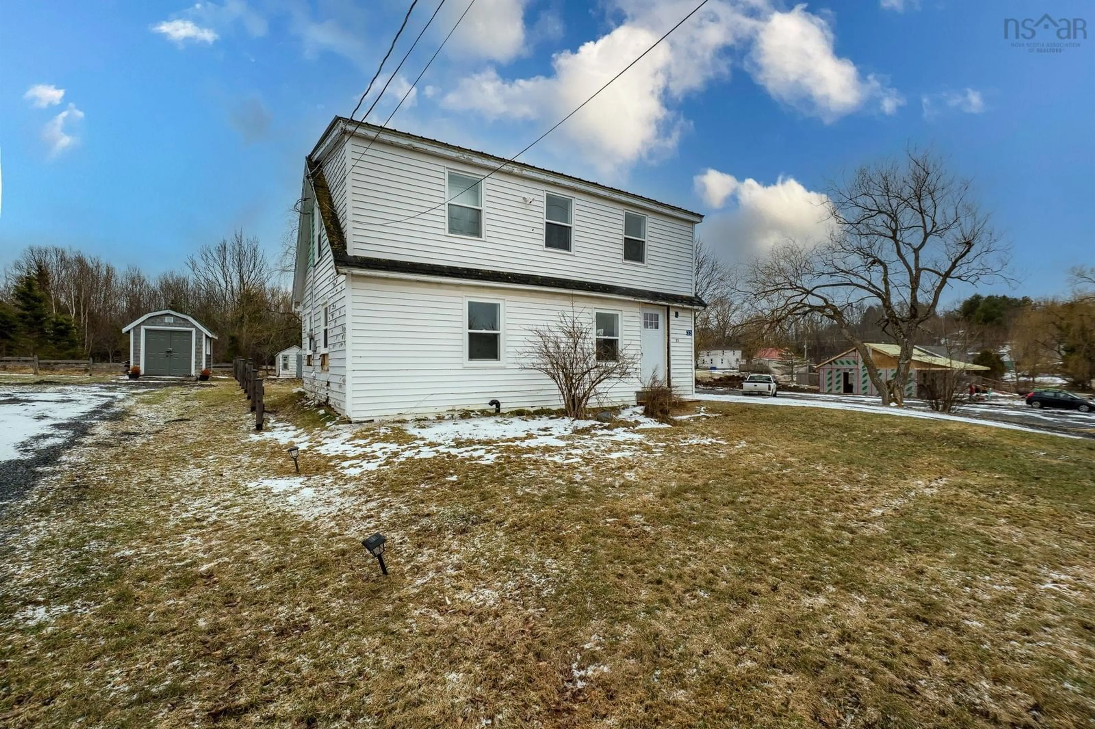 A pic from outside/outdoor area/front of a property/back of a property/a pic from drone, street for 33 Riverview Rd, Hantsport Nova Scotia B0P 1P0