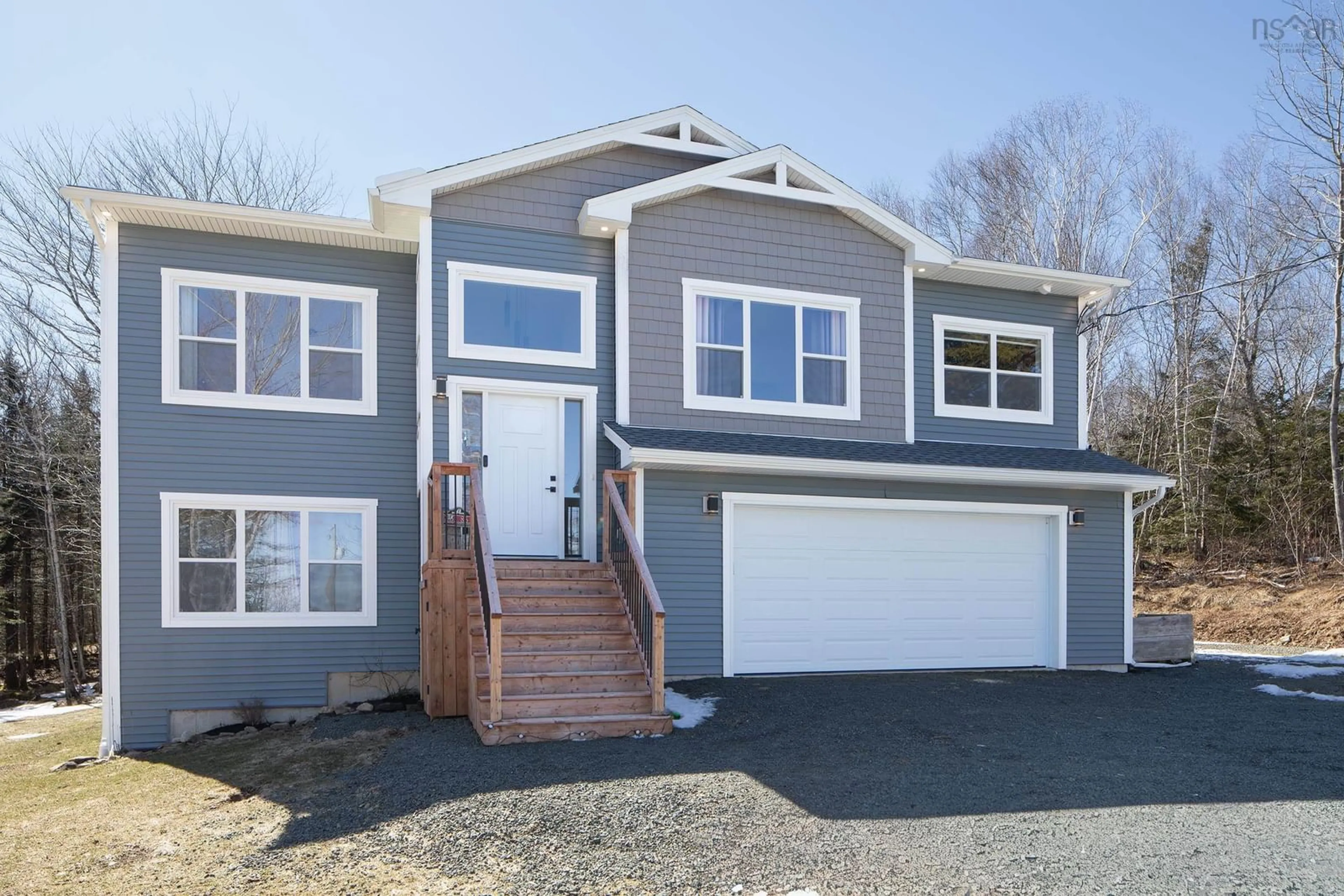 Home with vinyl exterior material, street for 86 Jorphie Drive, Lewis Lake Nova Scotia B0N 1Z0