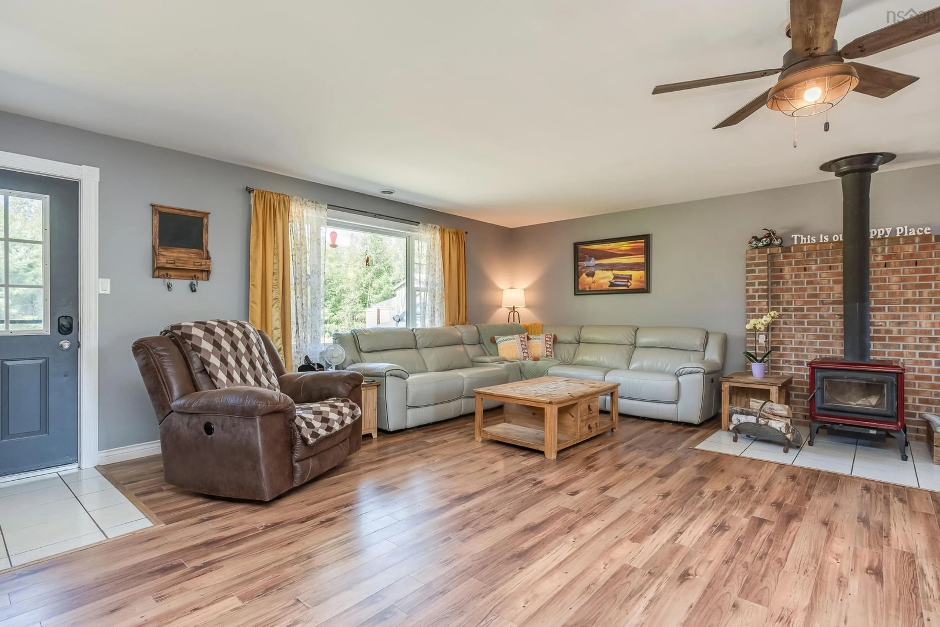 Living room with furniture, wood/laminate floor for 252 Eves Rd, New Albany Nova Scotia B0S 1P0