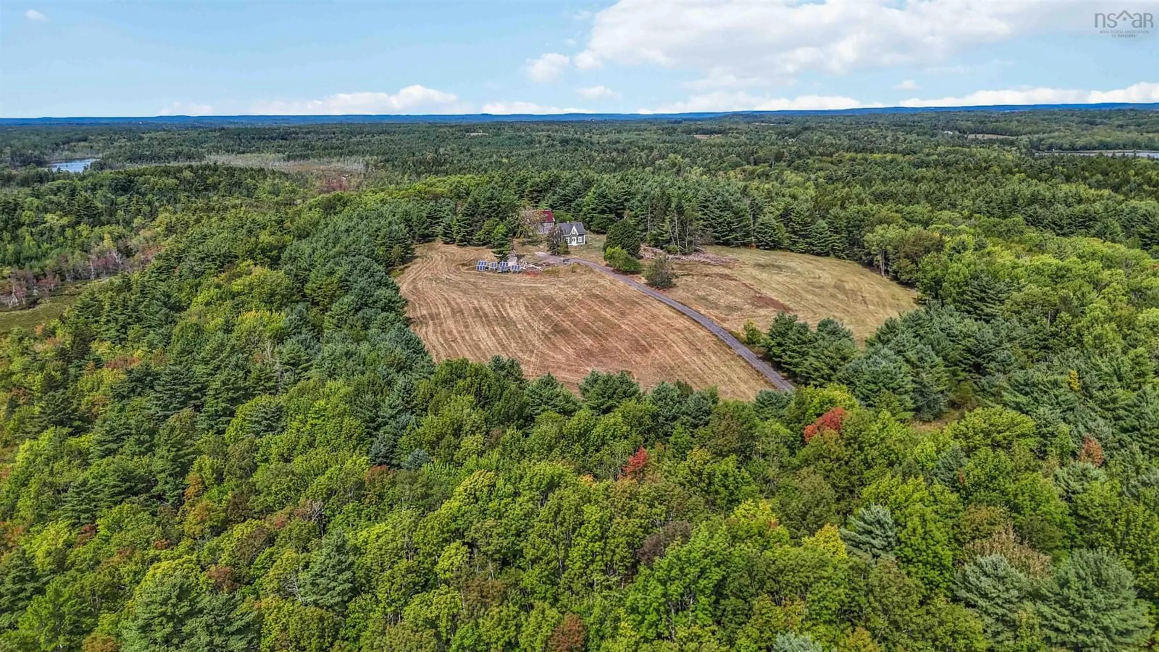A pic from outside/outdoor area/front of a property/back of a property/a pic from drone, forest/trees view for 3228 Upper Branch Rd, Upper Branch Nova Scotia B4V 4X3