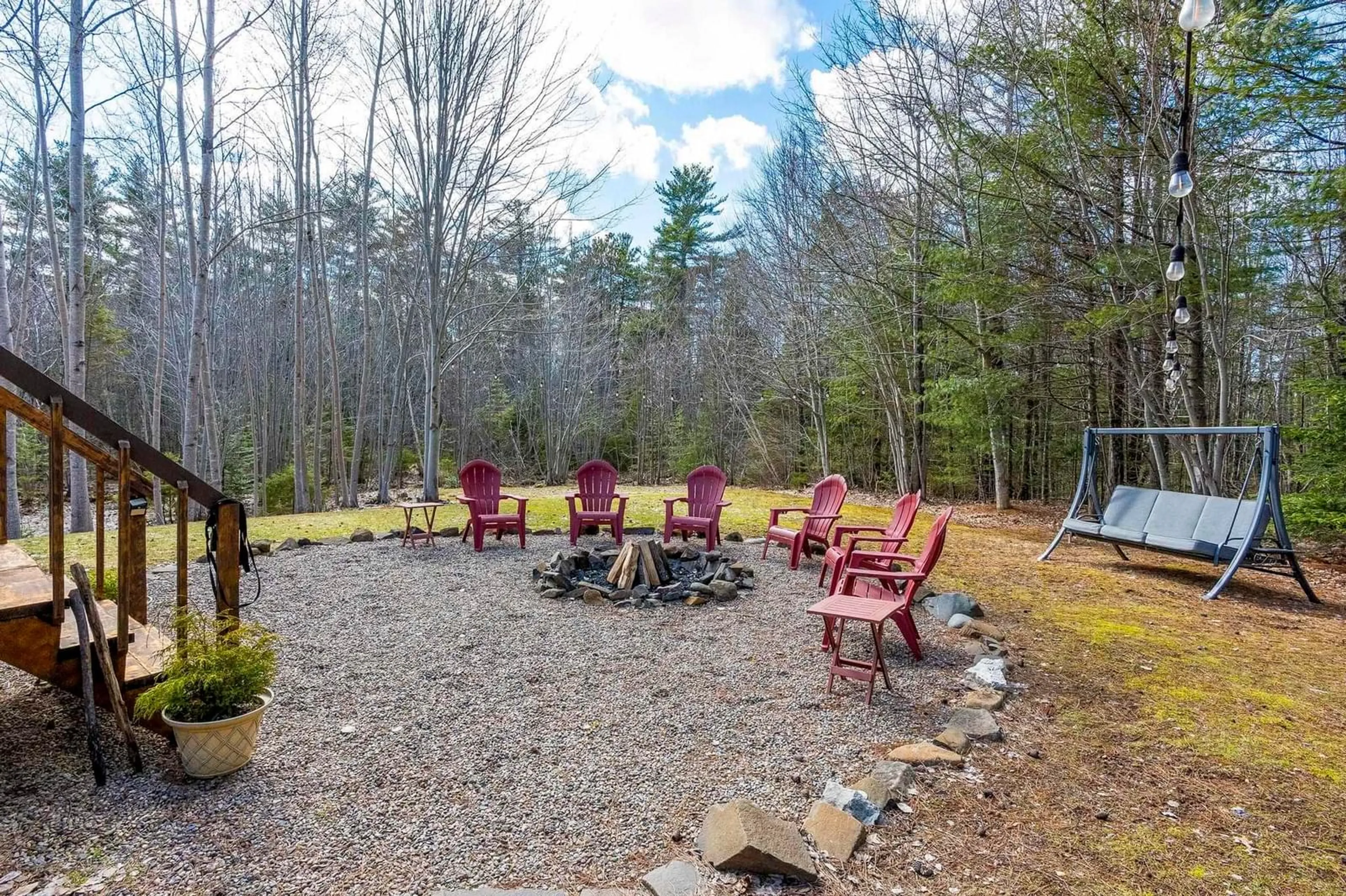 Patio, forest/trees view for 20 Huron Crt, Meadowvale Nova Scotia B0P 1R0