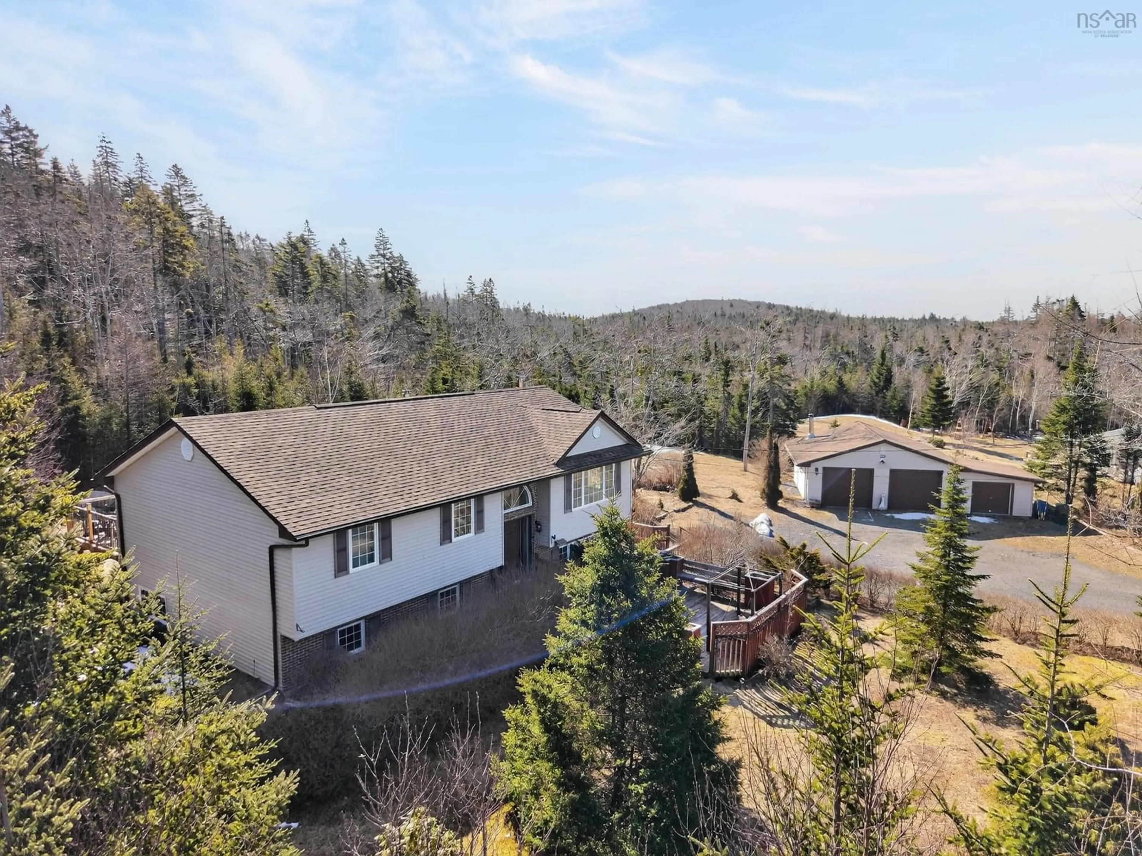 A pic from outside/outdoor area/front of a property/back of a property/a pic from drone, mountain view for 38 Charles Mead Dr, Williamswood Nova Scotia B3V 1B4
