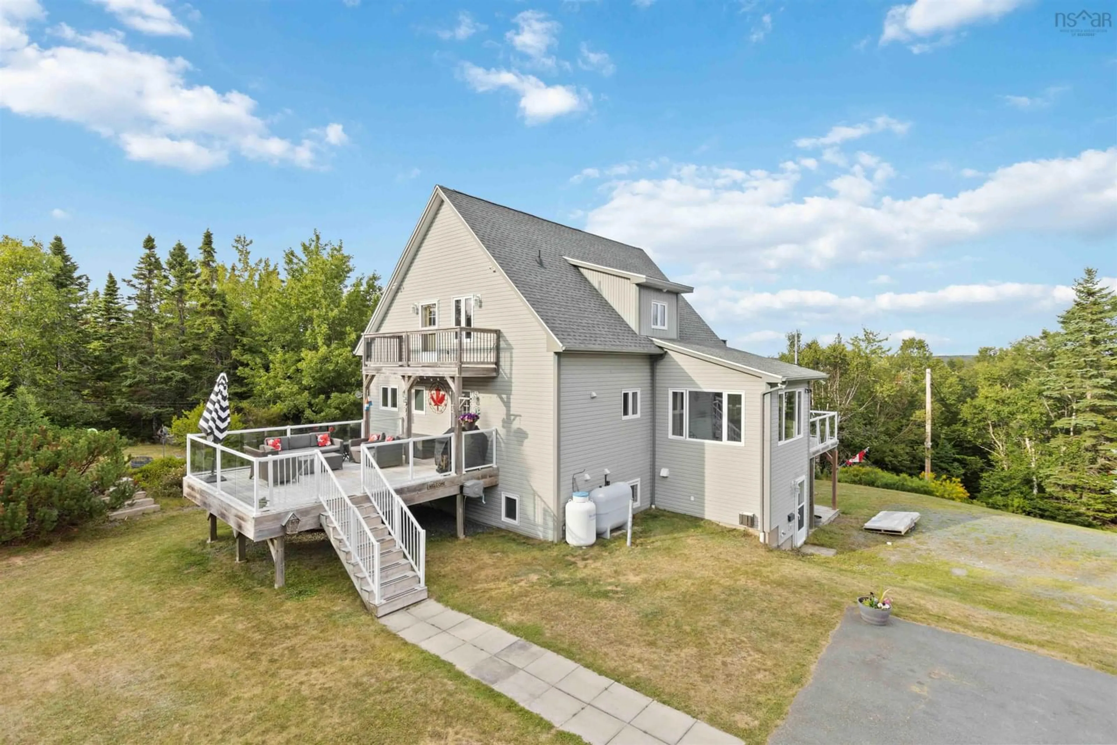 A pic from outside/outdoor area/front of a property/back of a property/a pic from drone, water/lake/river/ocean view for 75 Faders Rd, Bayside Nova Scotia B3Z 1L7
