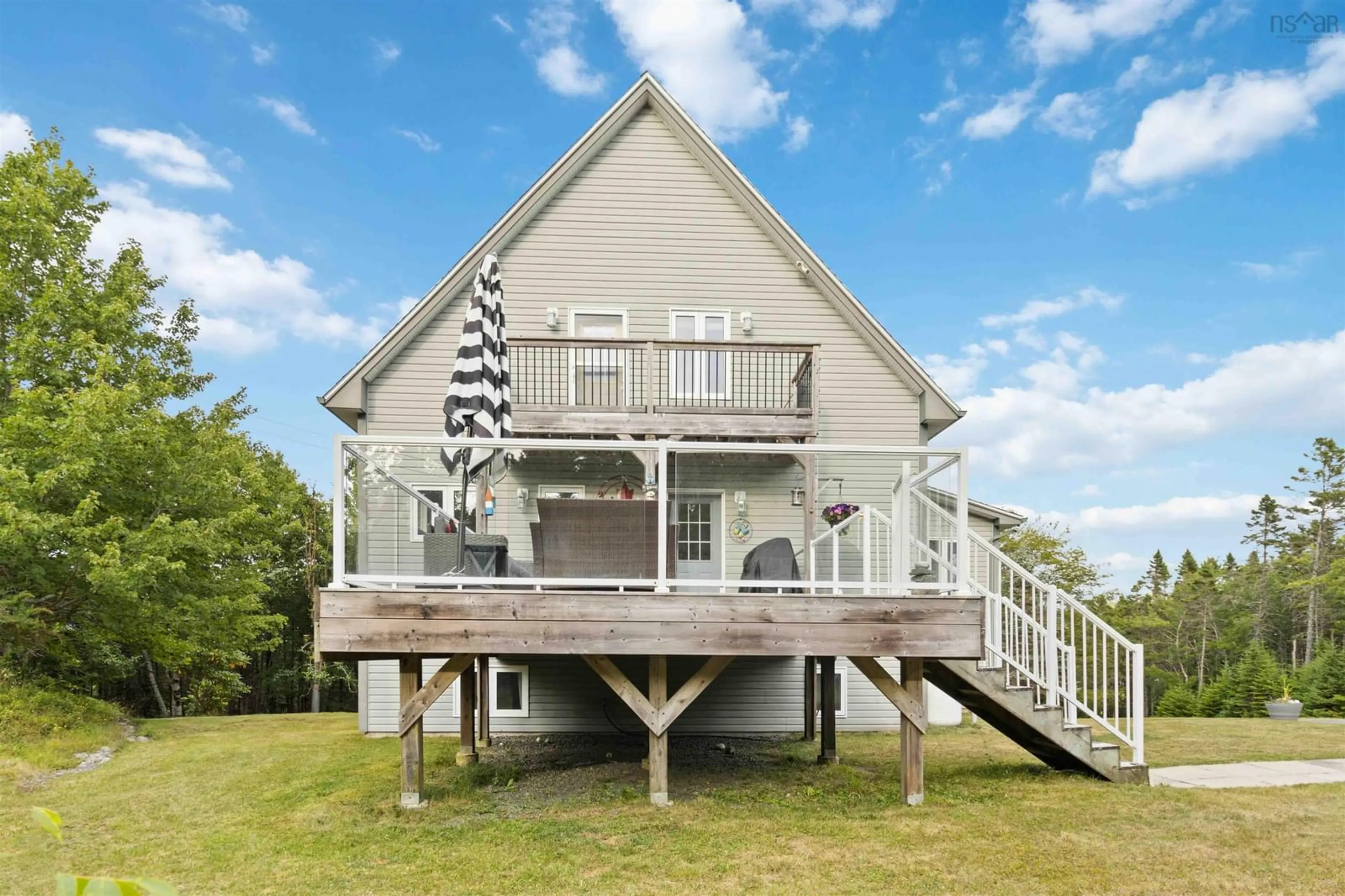 A pic from outside/outdoor area/front of a property/back of a property/a pic from drone, water/lake/river/ocean view for 75 Faders Rd, Bayside Nova Scotia B3Z 1L7