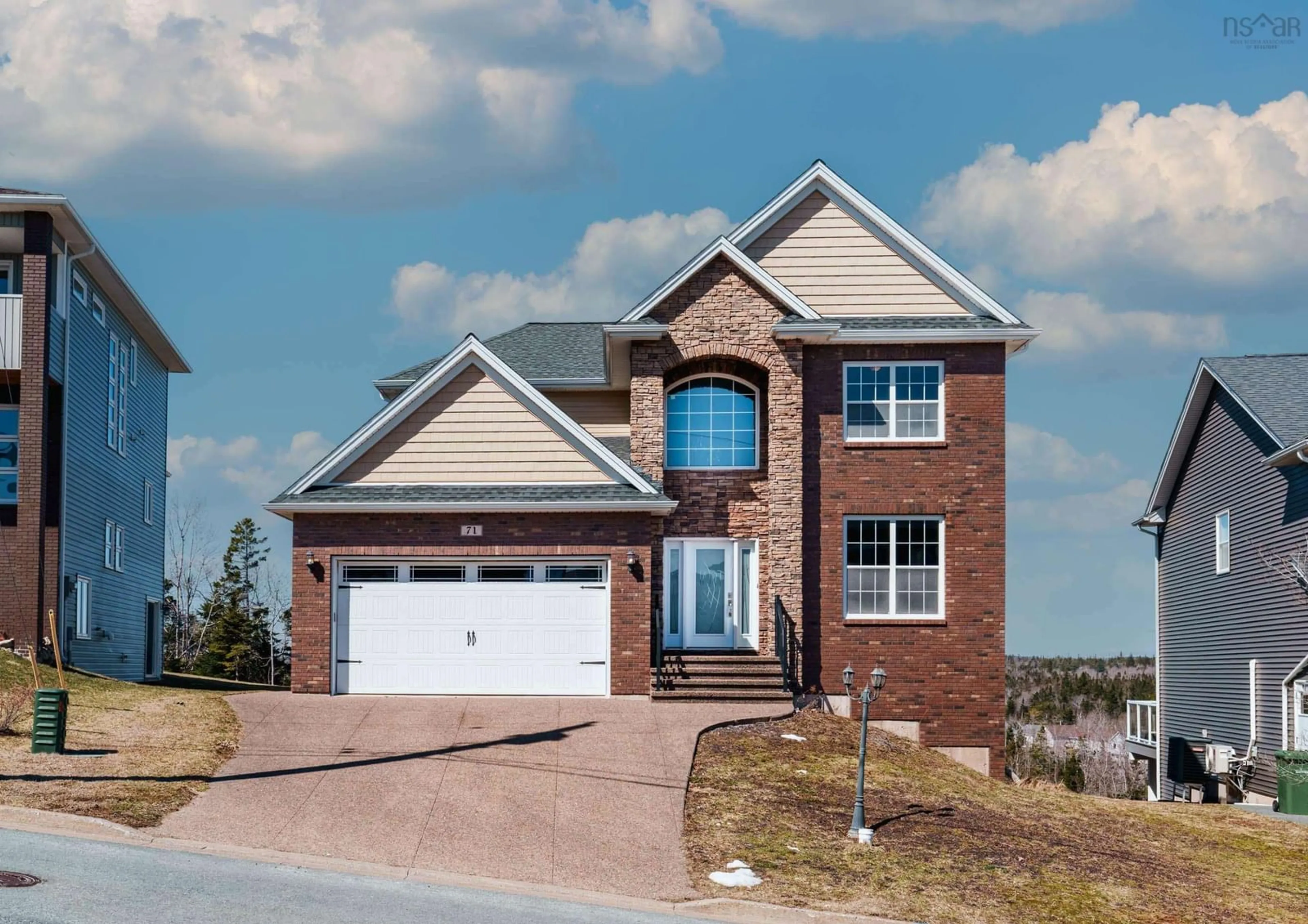 Home with brick exterior material, street for 71 Maple Grove Ave, Timberlea Nova Scotia B3T 0E2