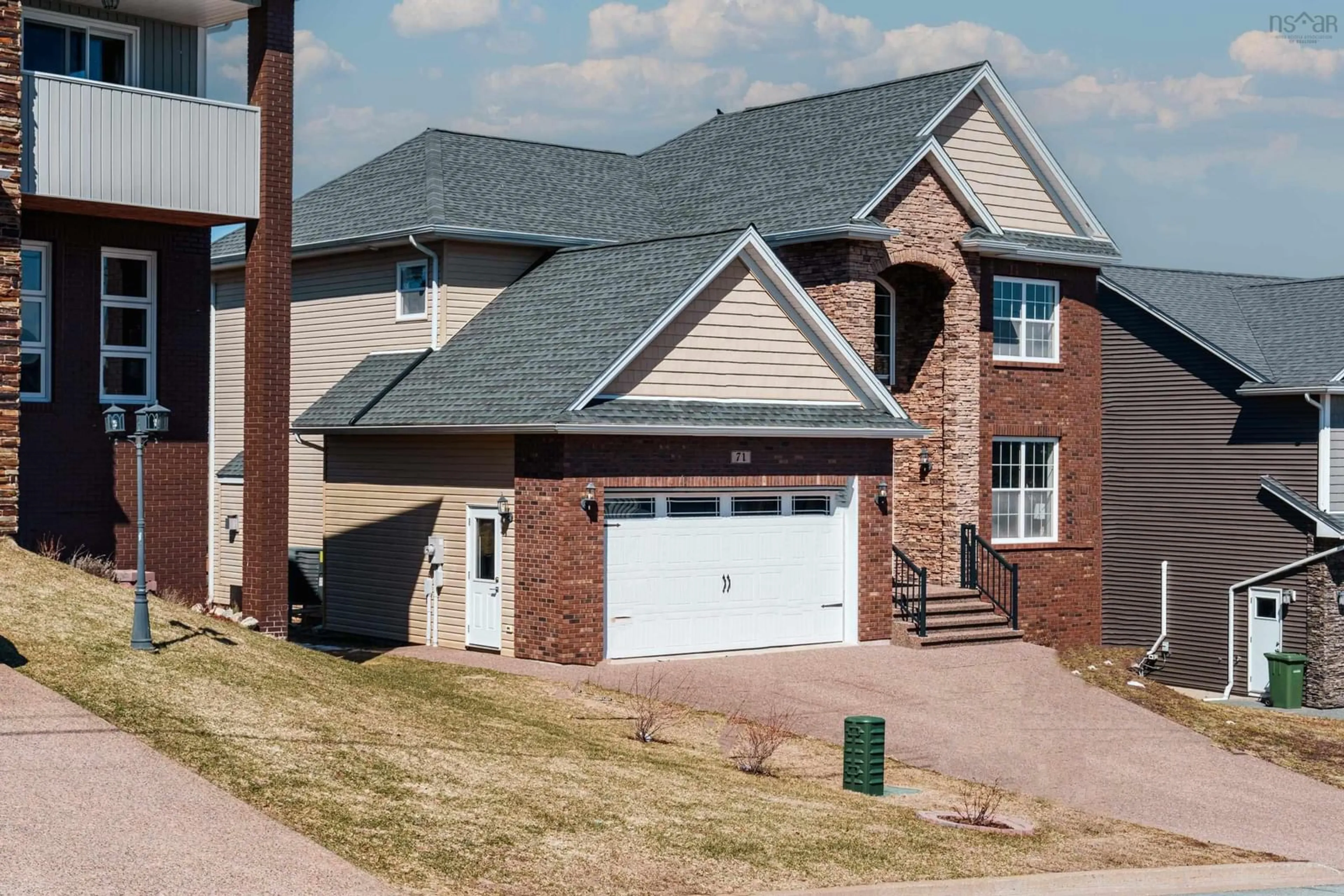 Home with brick exterior material, street for 71 Maple Grove Ave, Timberlea Nova Scotia B3T 0E2