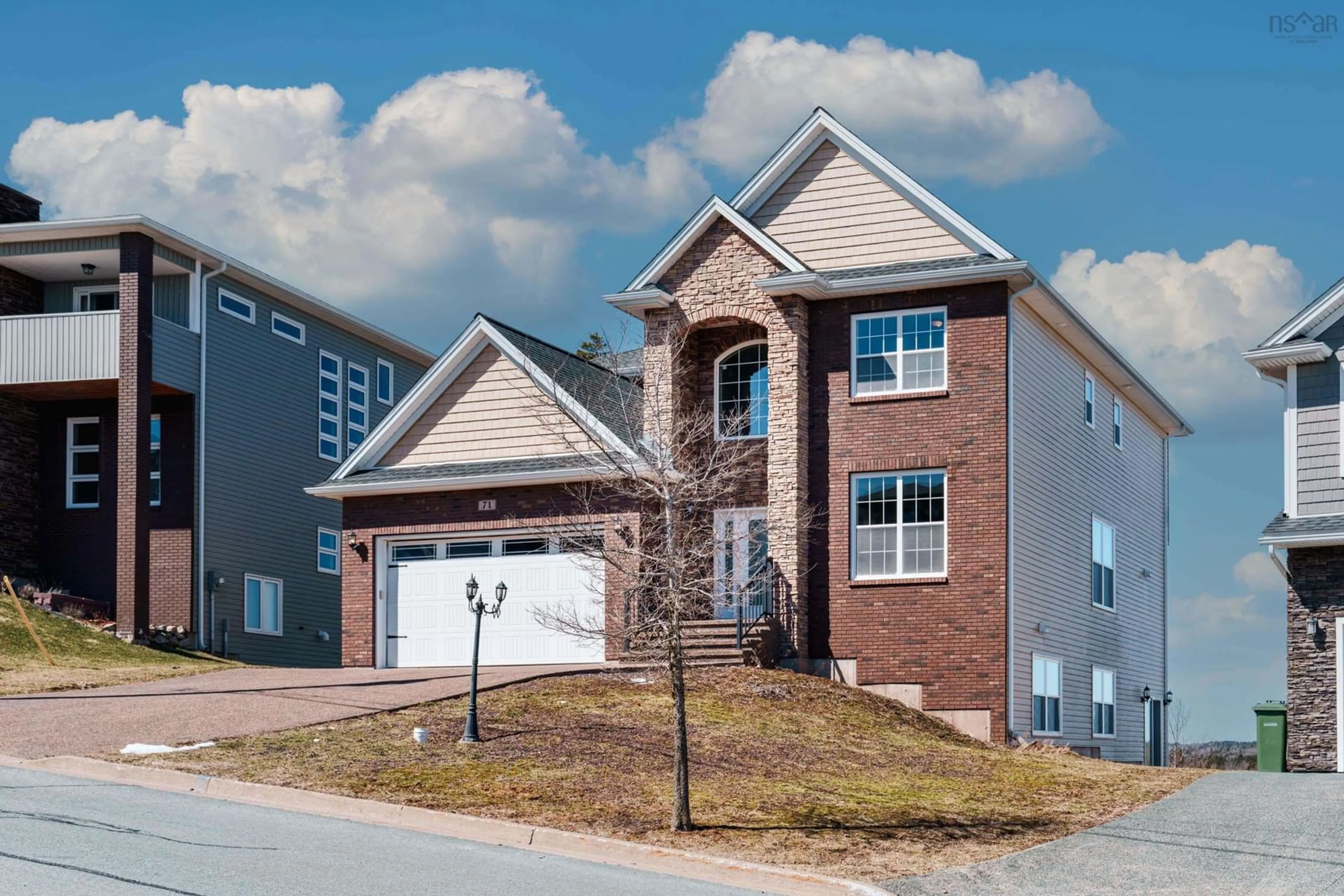 Home with brick exterior material, street for 71 Maple Grove Ave, Timberlea Nova Scotia B3T 0E2