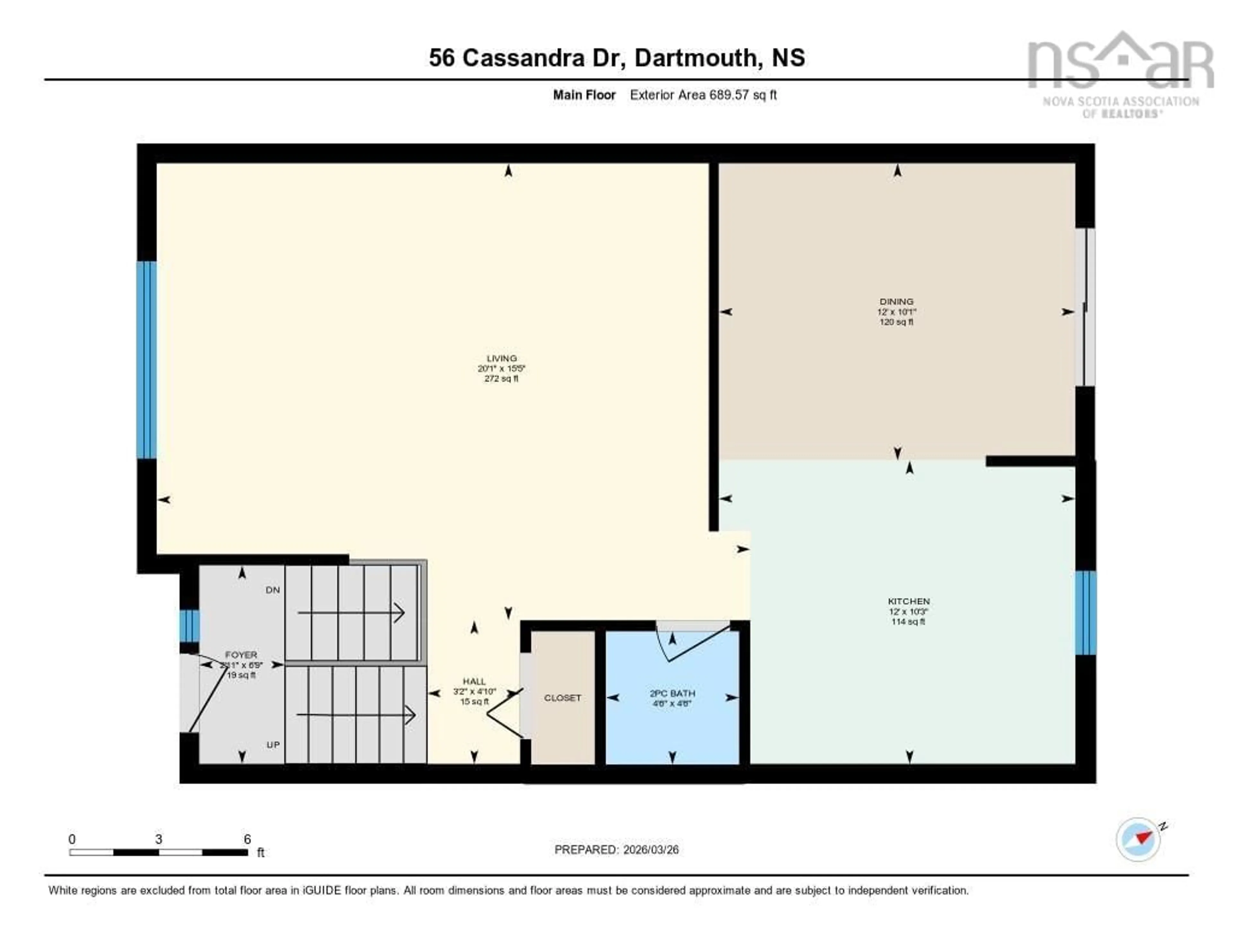 Floor plan for 56 Cassandra Dr, Dartmouth Nova Scotia B2W 6H4