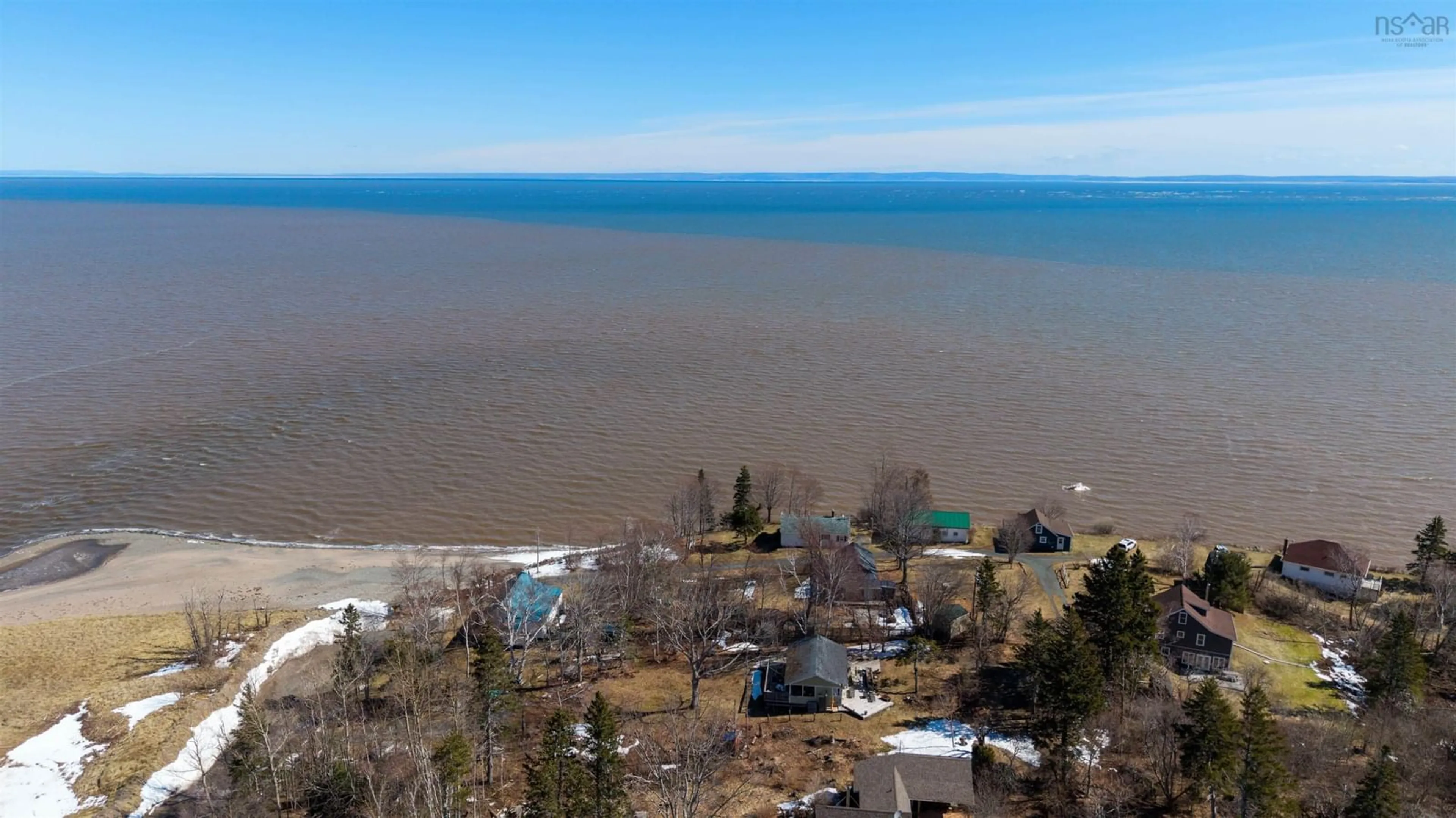 A pic from outside/outdoor area/front of a property/back of a property/a pic from drone, water/lake/river/ocean view for 215 Jim Town Rd, Jimtown Nova Scotia B2G 2L2