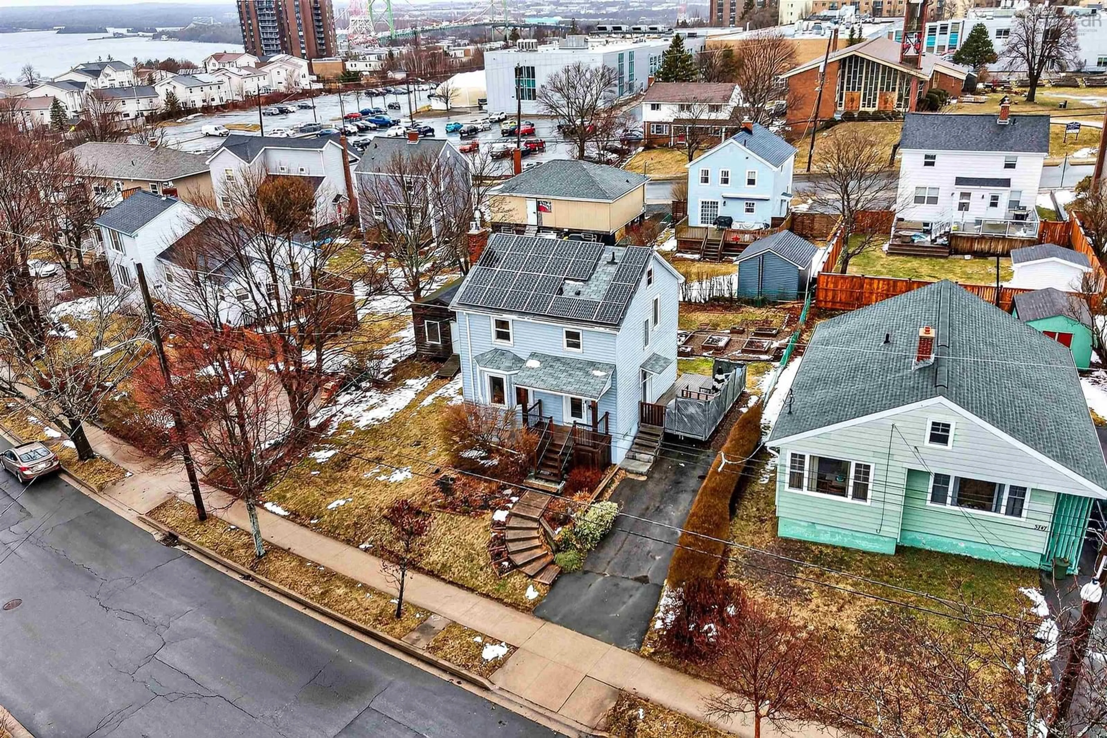 A pic from outside/outdoor area/front of a property/back of a property/a pic from drone, city buildings view from balcony for 3755 High St, Halifax Peninsula Nova Scotia B3K 4Z1