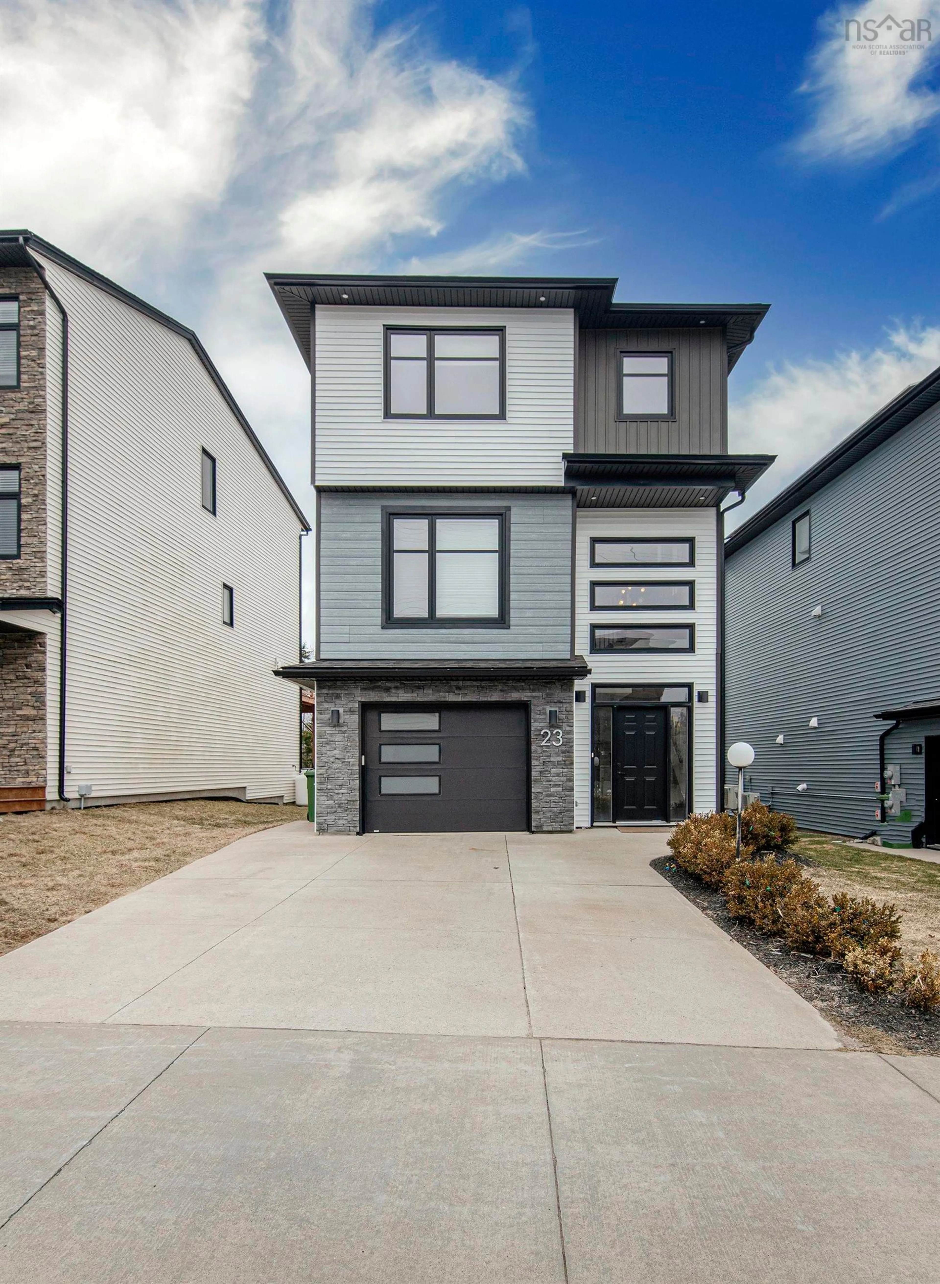 Home with brick exterior material, street for 23 Amalfi Way, Timberlea Nova Scotia B3T 0K3
