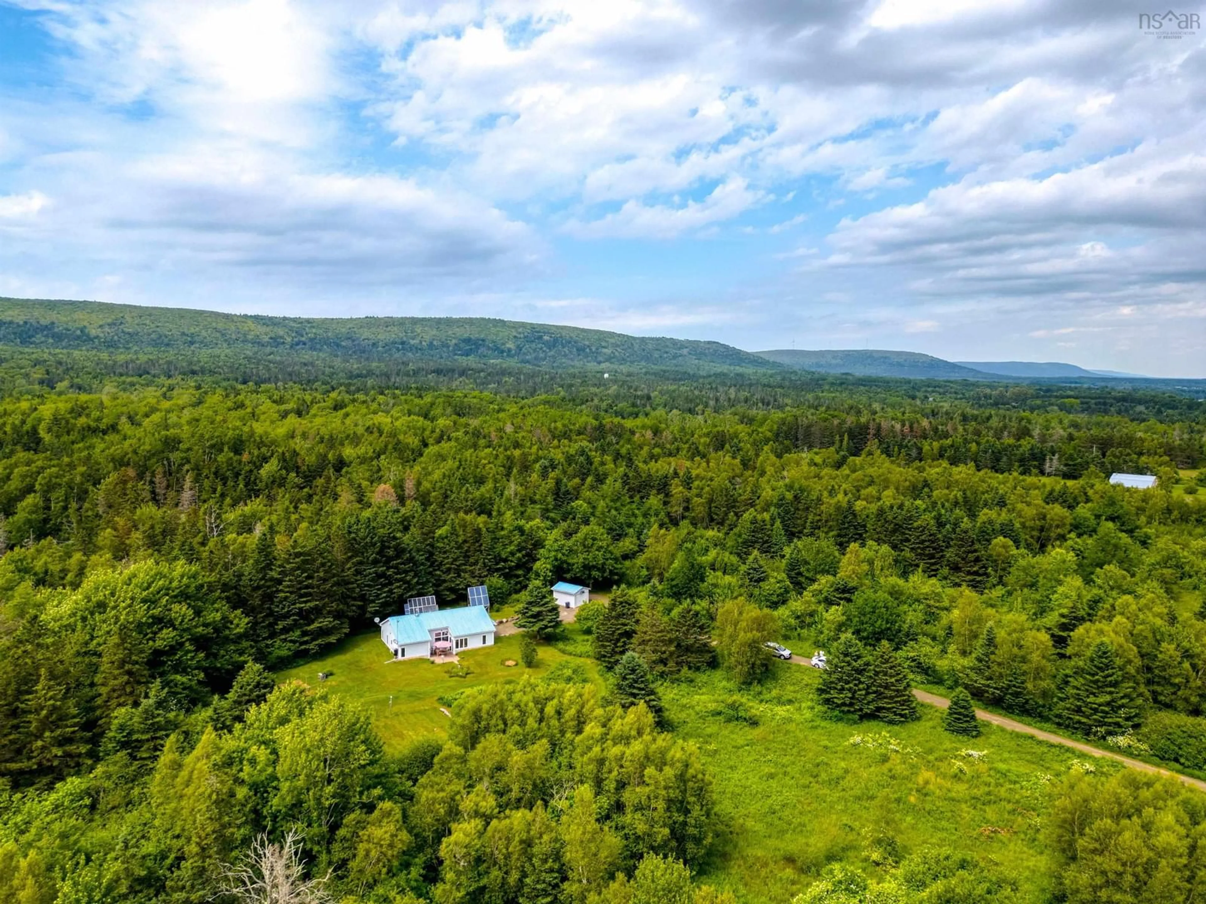 A pic from outside/outdoor area/front of a property/back of a property/a pic from drone, forest/trees view for 5047 Granville Road, Granville Ferry Nova Scotia B0S 1A0