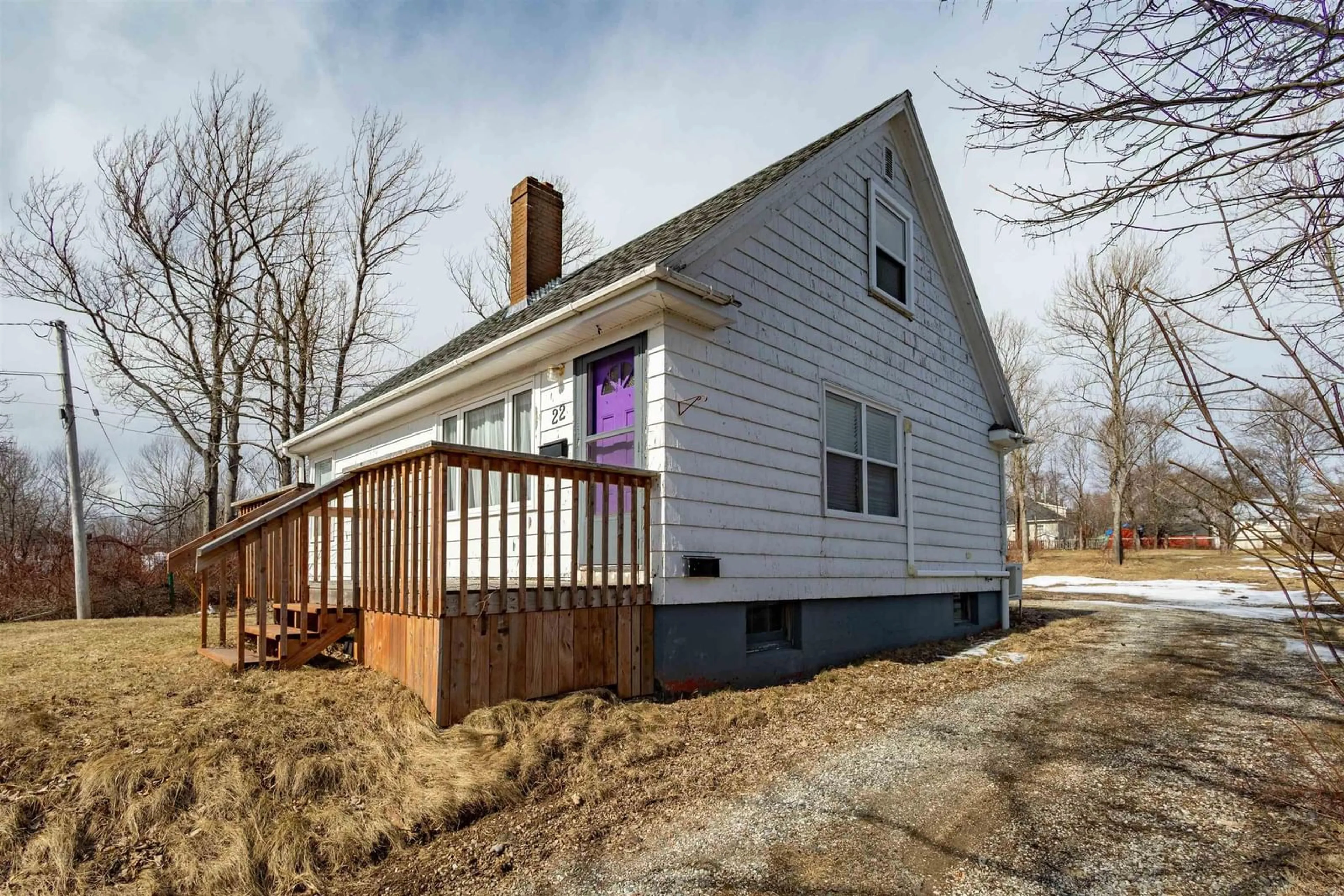 Home with vinyl exterior material, street for 22 Archibald St, Sydney Mines Nova Scotia B1V 2Y5