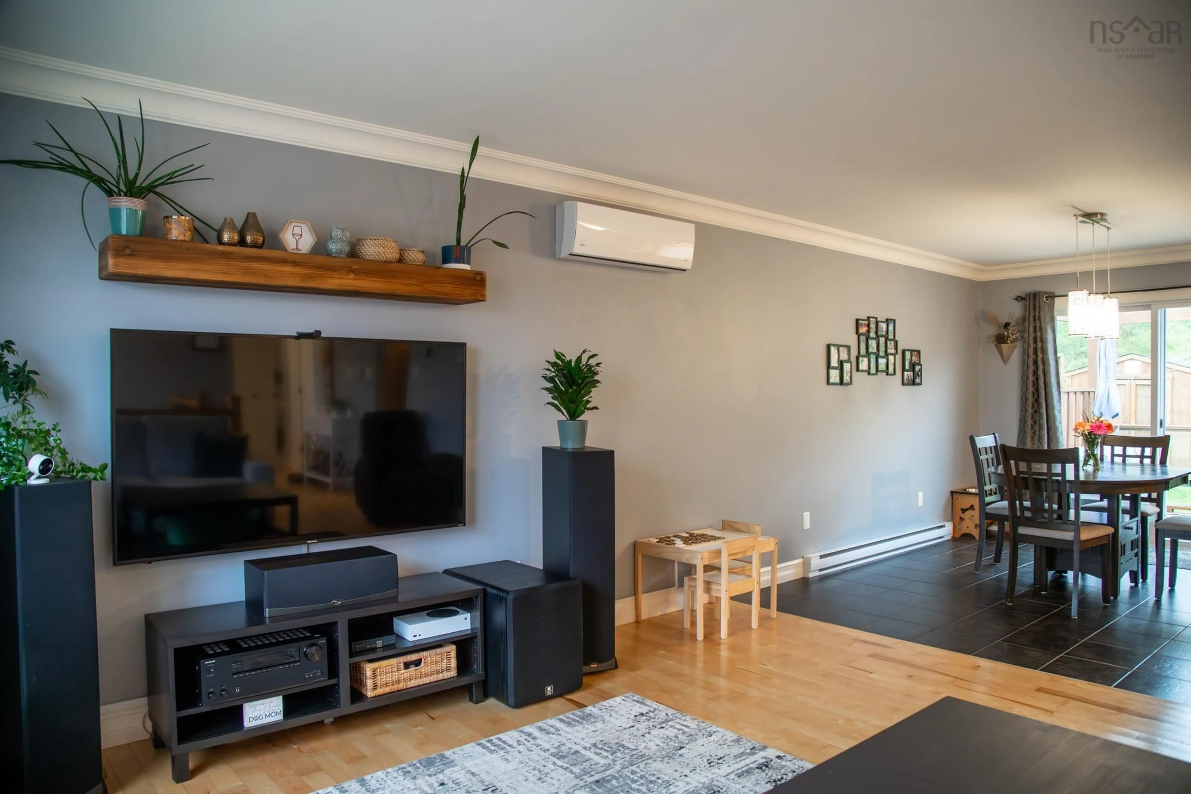 Living room with furniture, wood/laminate floor for 1040 Old Sackville Road Rd, Middle Sackville Nova Scotia B4A 3A6