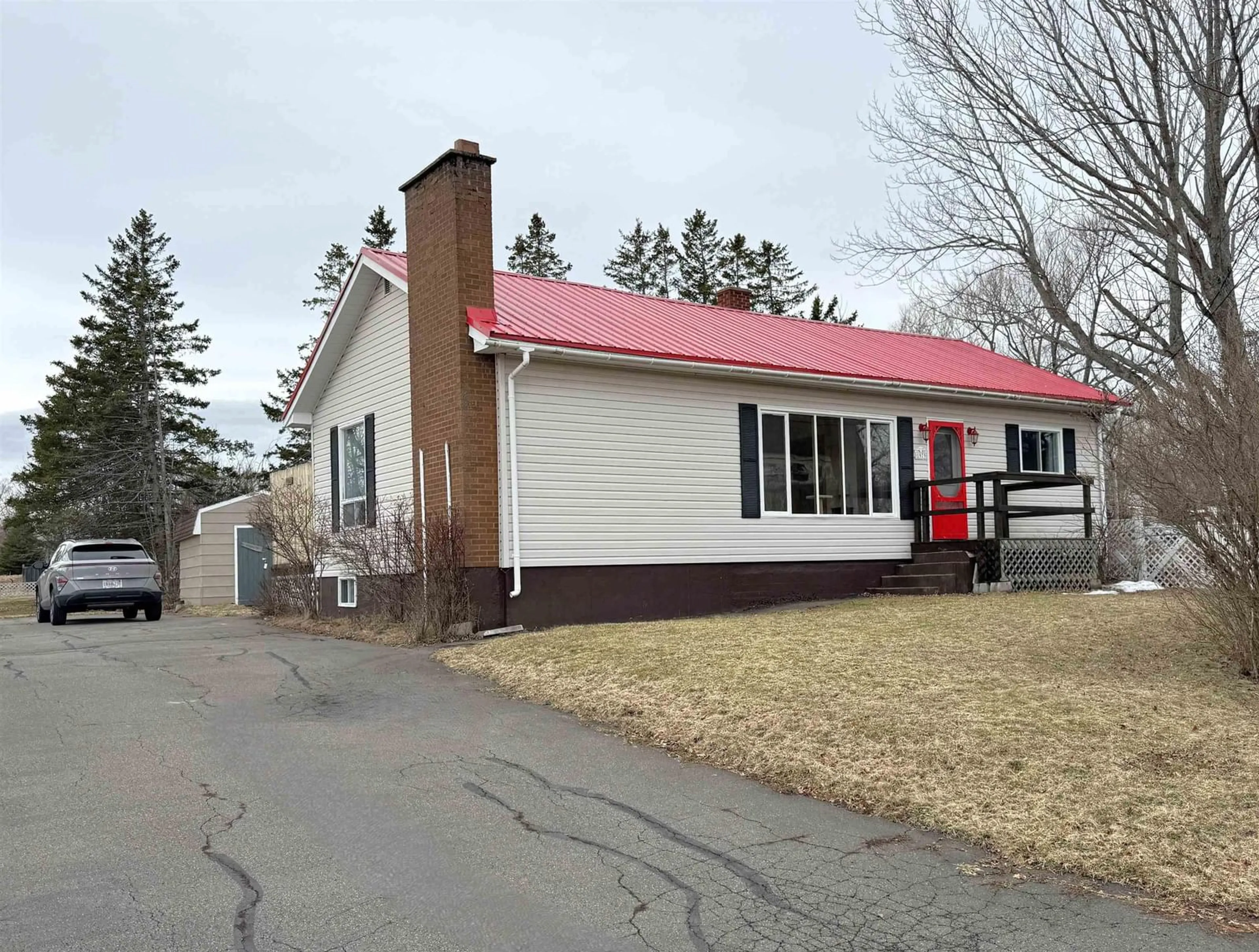 Home with vinyl exterior material, street for 1979 Acadia Ave, Westville Nova Scotia B0K 2A0