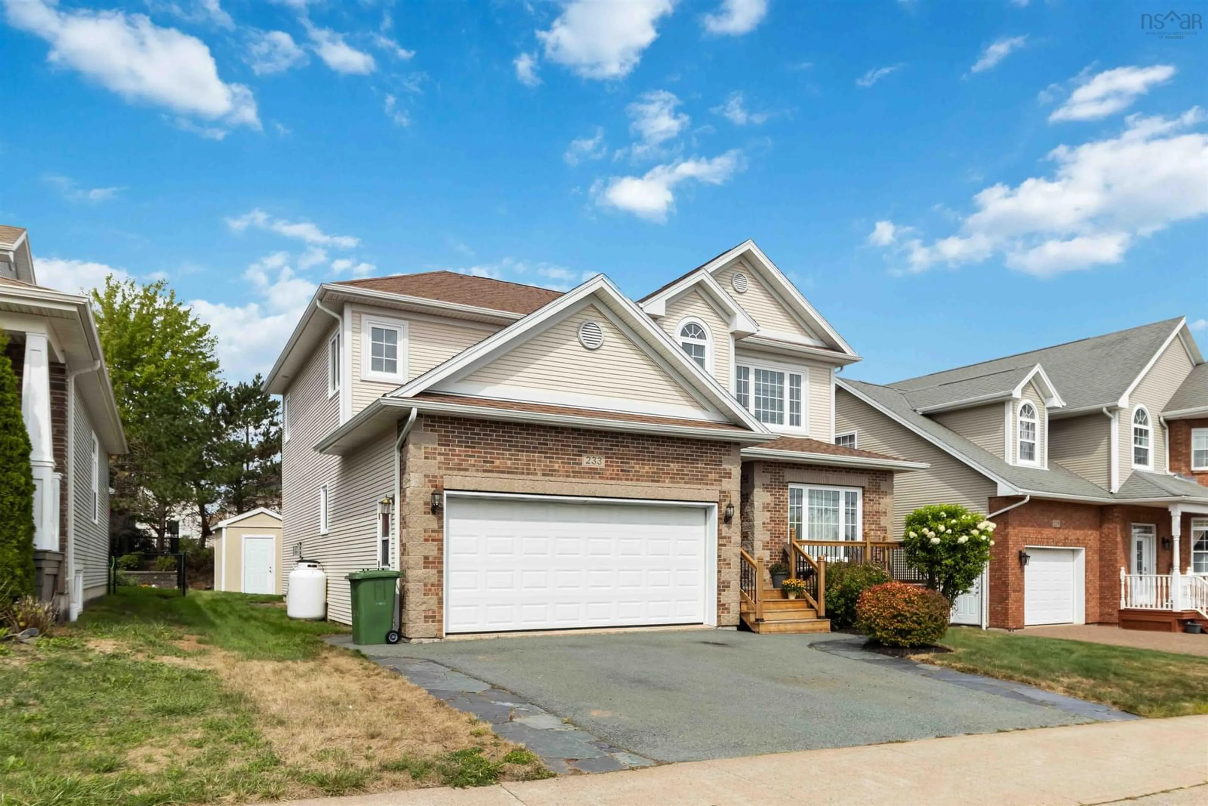 Home with vinyl exterior material, street for 233 Starboard Dr, Halifax Nova Scotia B3M 4V4