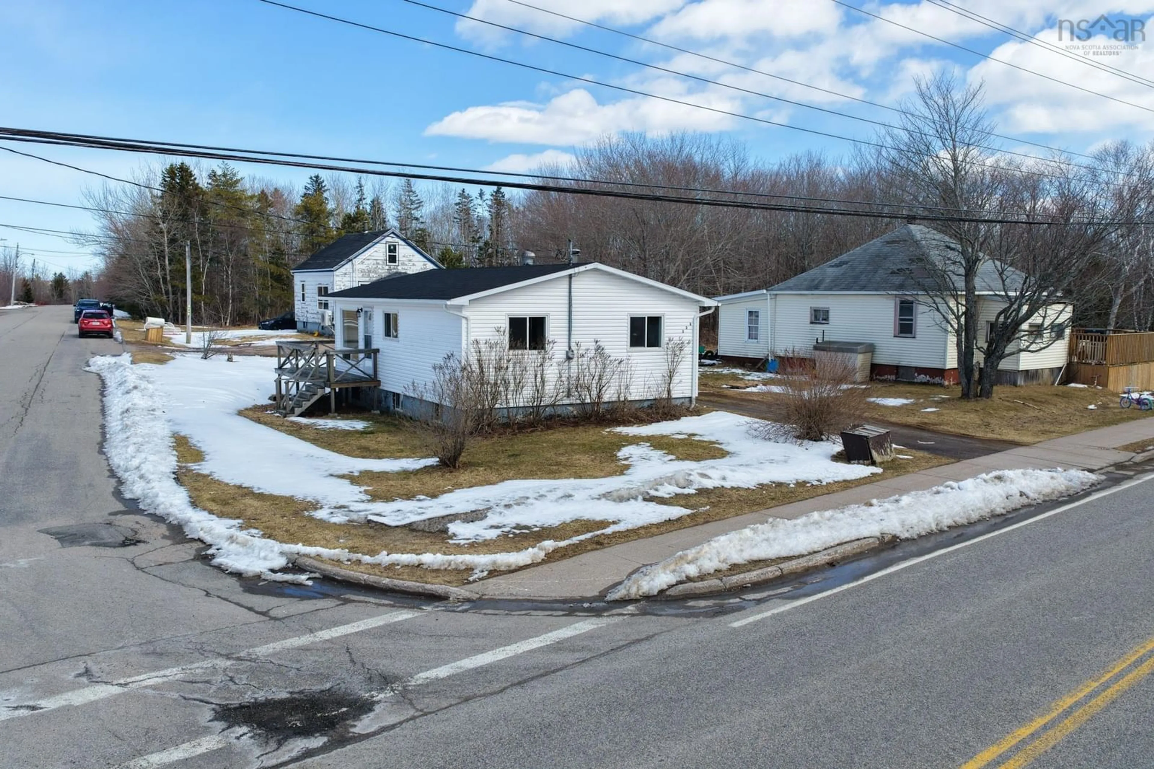 A pic from outside/outdoor area/front of a property/back of a property/a pic from drone, street for 228 Murphy Rd, Westmount Nova Scotia B1R 1W7