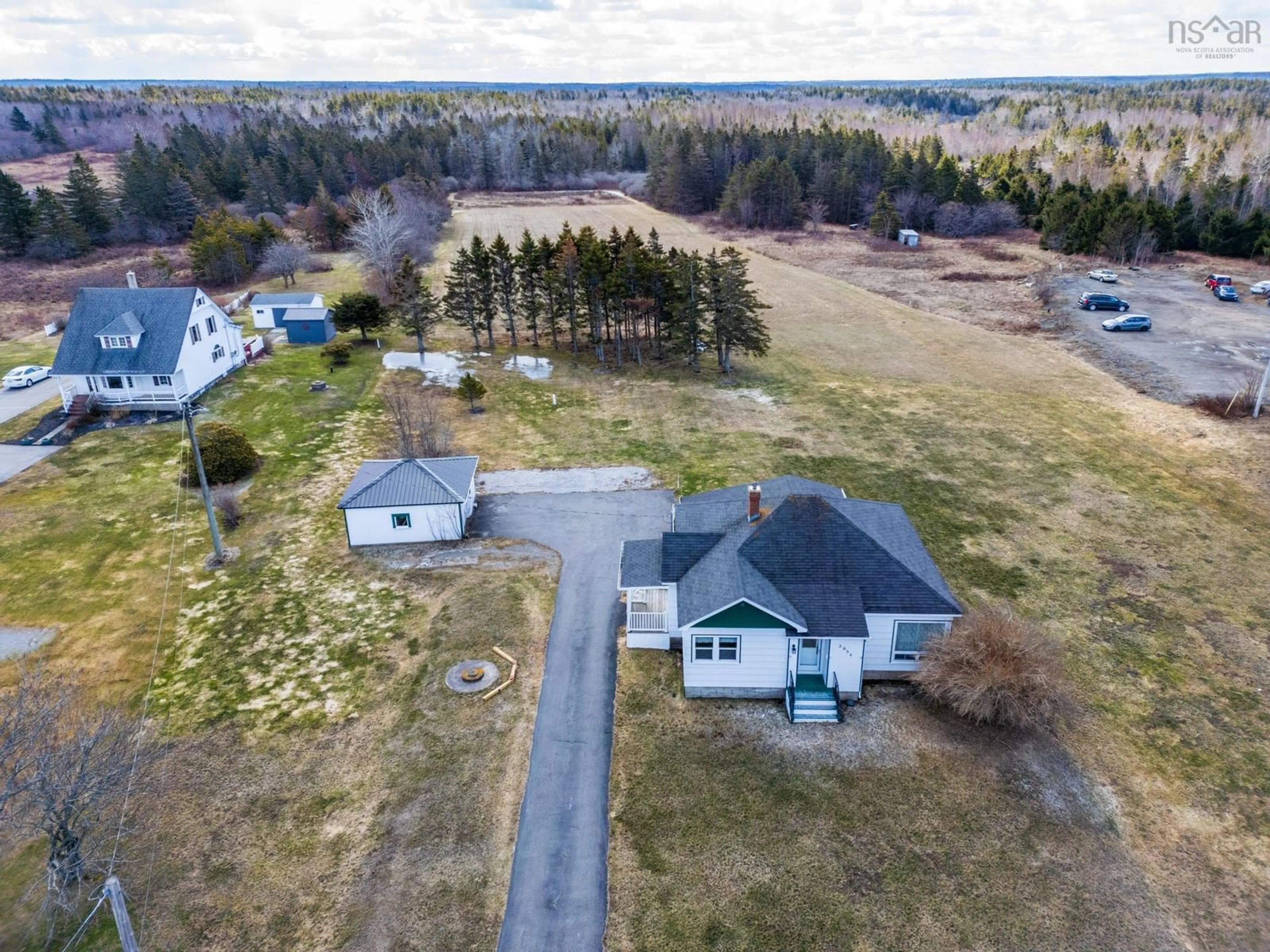 A pic from outside/outdoor area/front of a property/back of a property/a pic from drone, unknown for 3654 Highway 1, St. Bernard Nova Scotia B0W 3T0