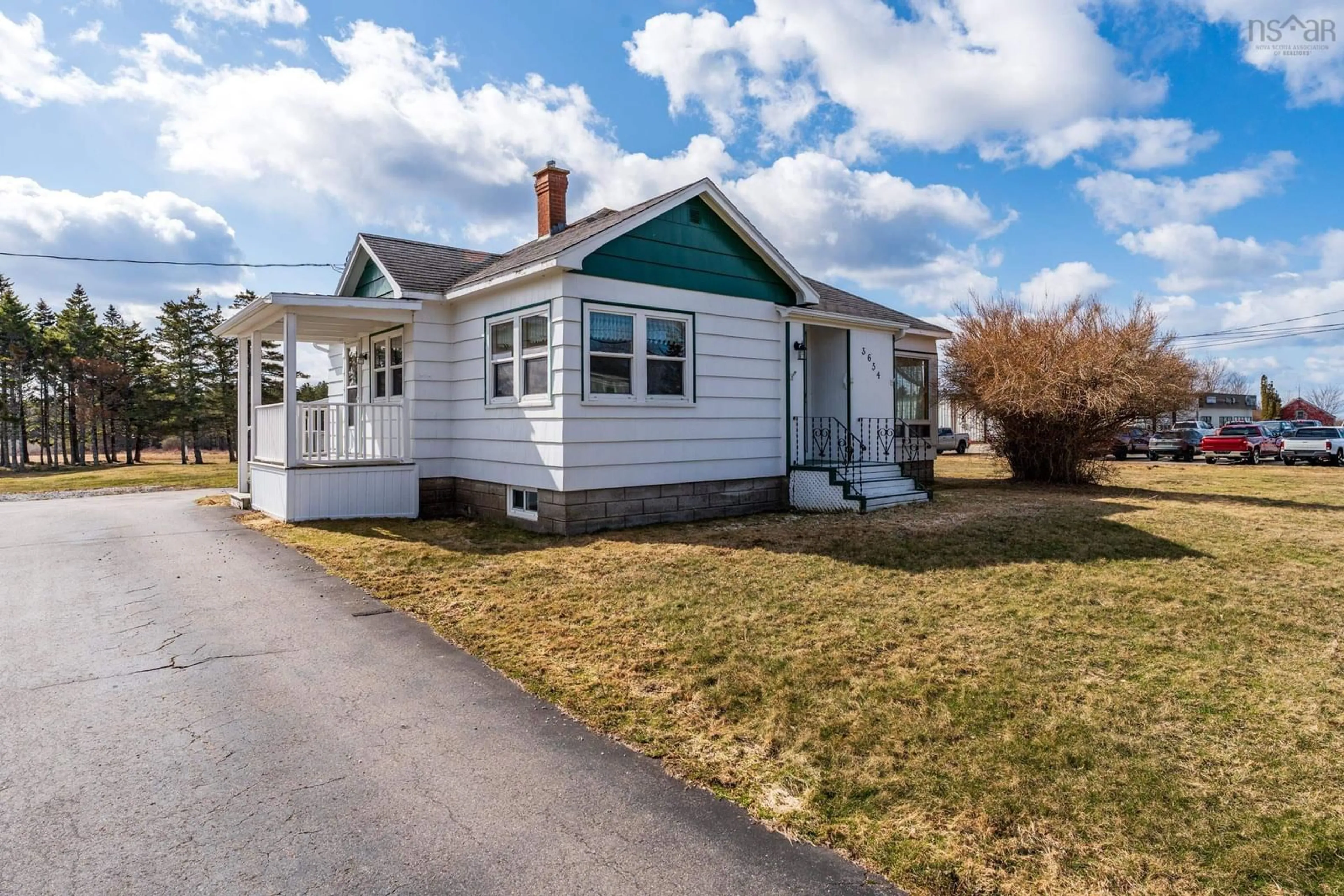 Home with vinyl exterior material, street for 3654 Highway 1, St. Bernard Nova Scotia B0W 3T0