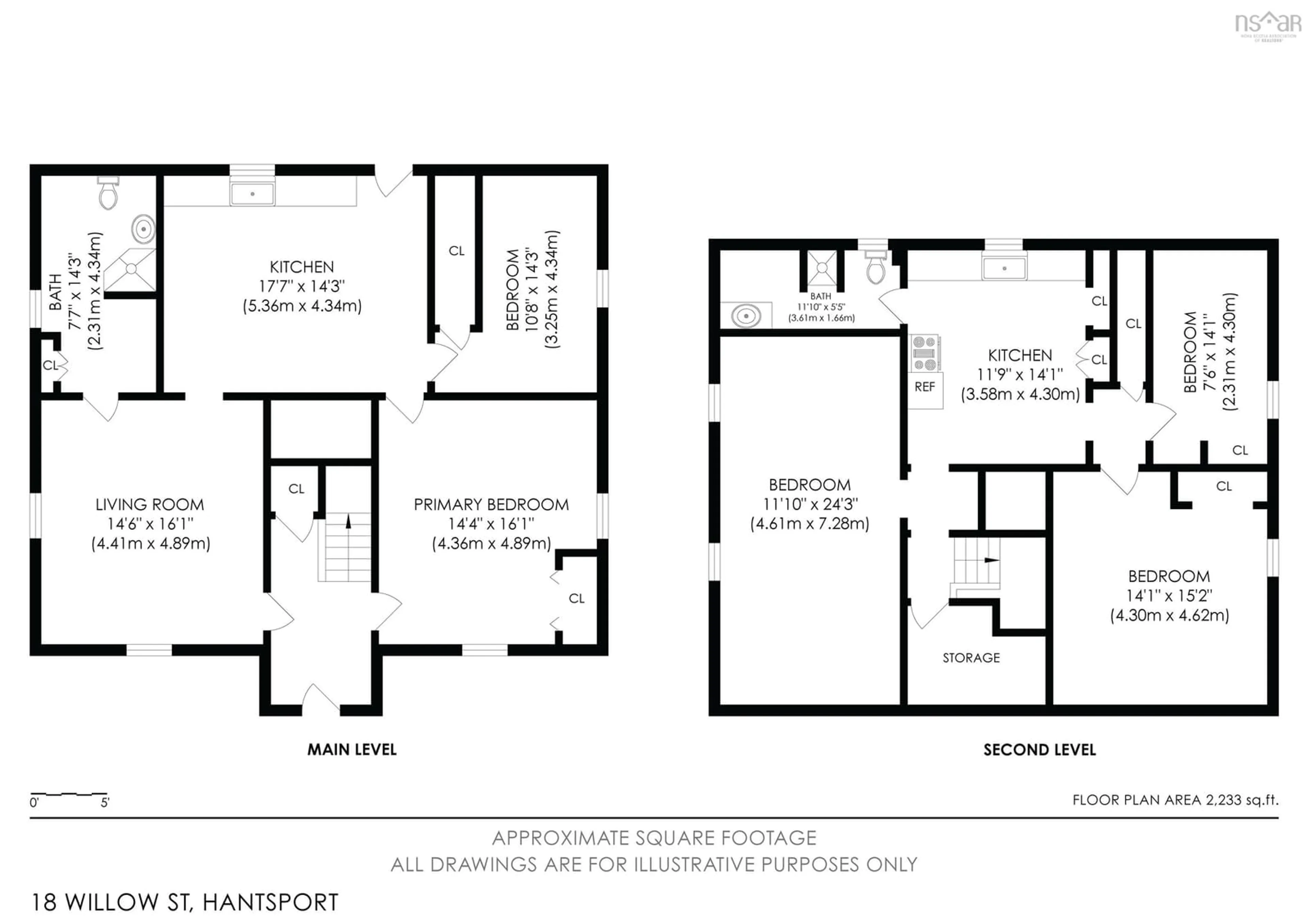 Floor plan for 18 Willow St, Hantsport Nova Scotia B0P 1P0