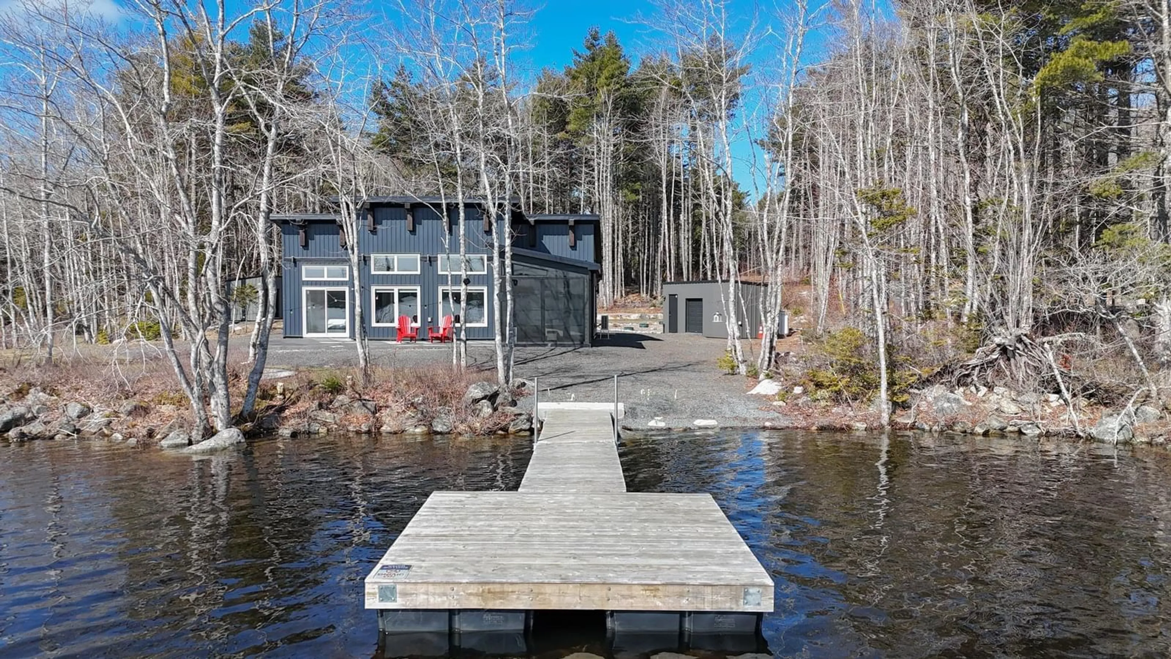 Patio, water/lake/river/ocean view for 23 Wild Cat Path, Camperdown Nova Scotia B4V 9H2