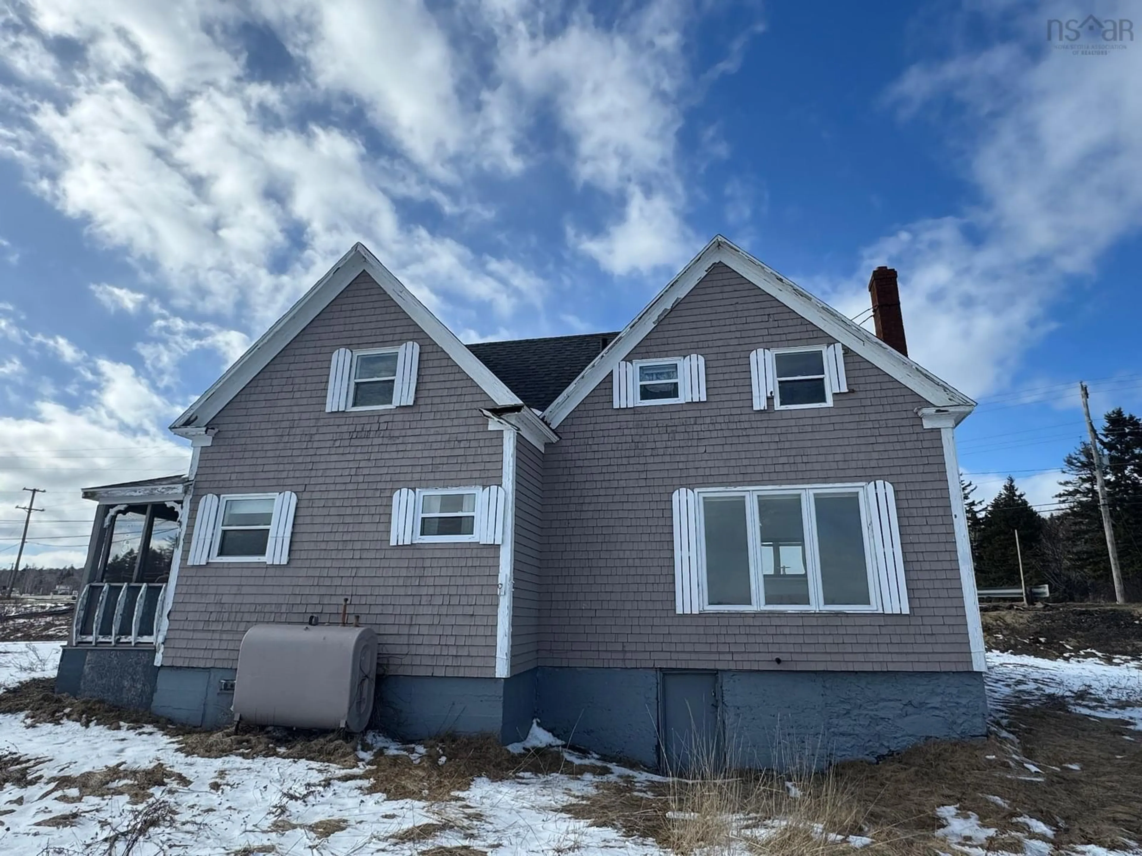 Home with vinyl exterior material, building for 1 Hillside Boularderie Rd, Groves Point Nova Scotia B1Y 2X4