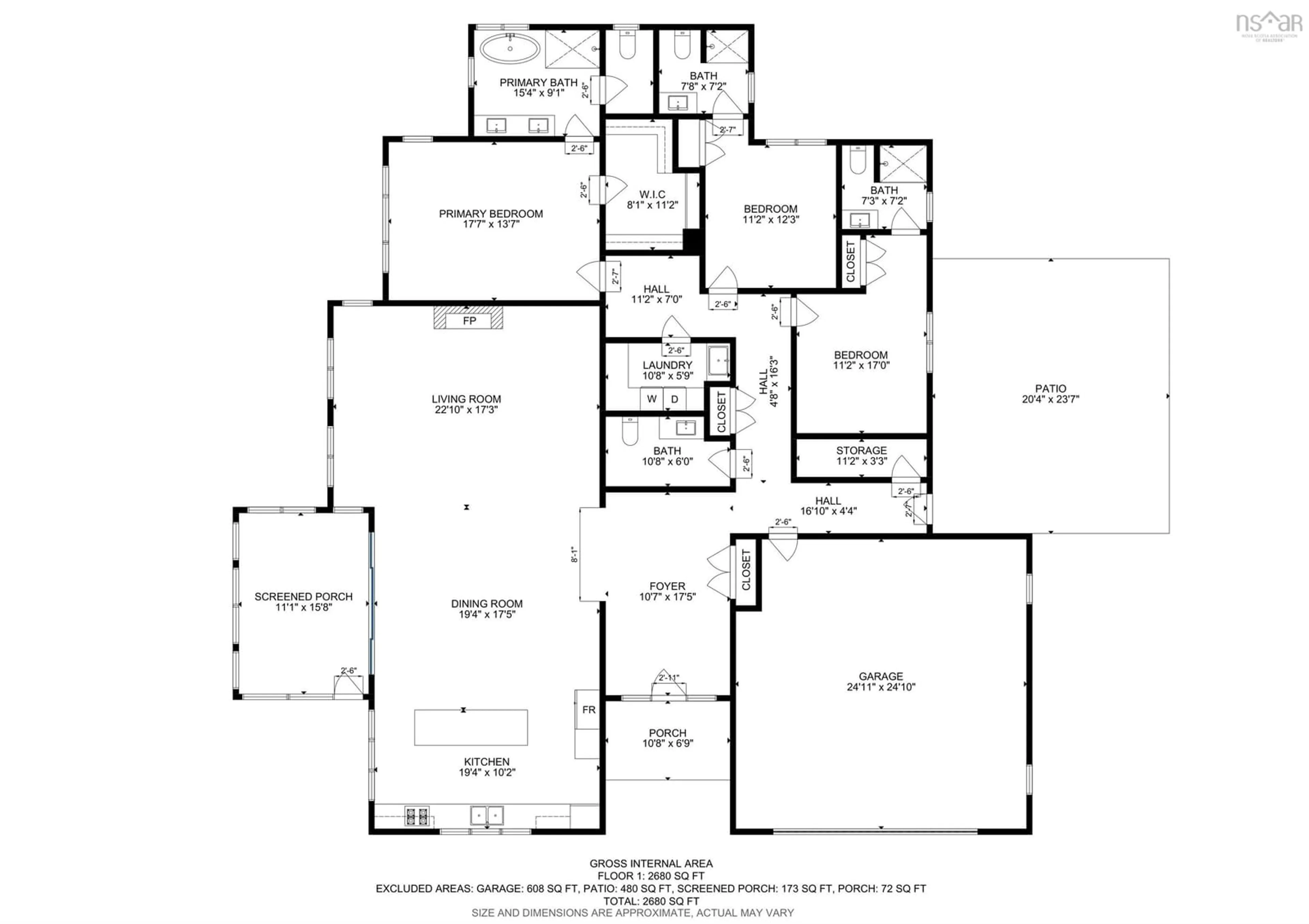 Floor plan for 68 Anchorage Lane, Fox Harbour Nova Scotia B0K 1Y0