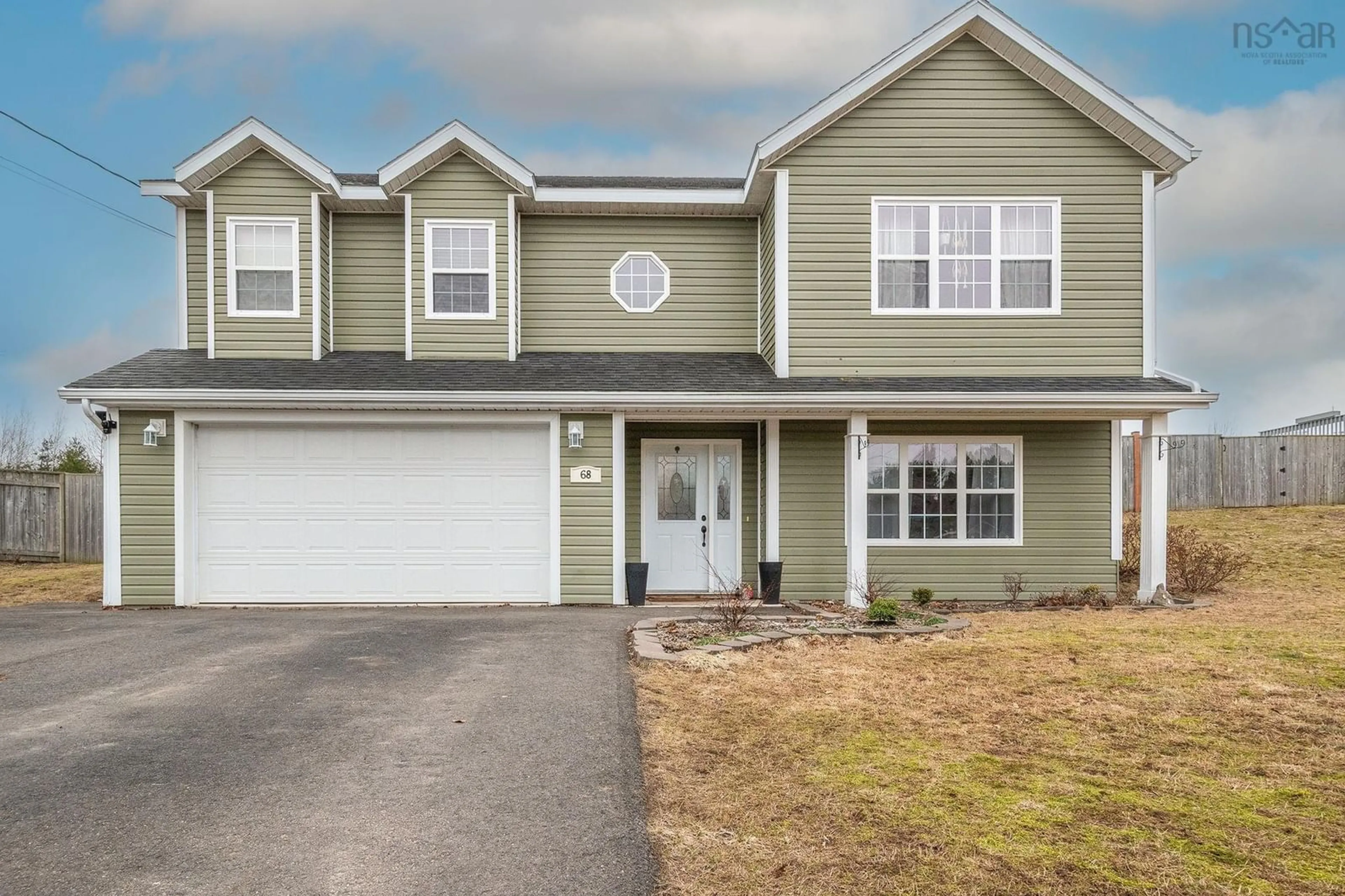 Home with vinyl exterior material, street for 68 Terra Nova Dr, Greenwood Nova Scotia B0P 1R0