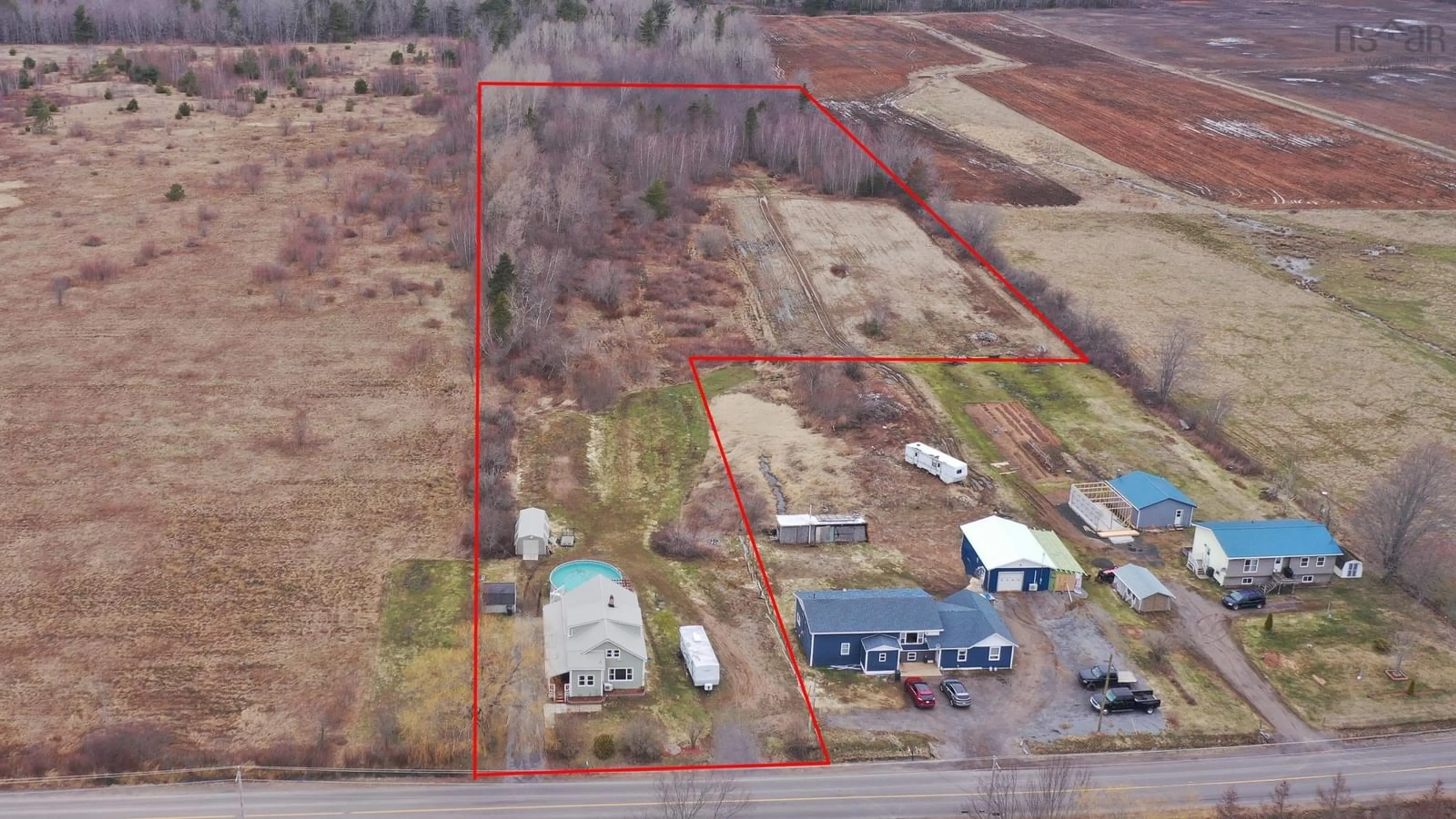 A pic from outside/outdoor area/front of a property/back of a property/a pic from drone, building for 953 Middle Rd, North Williamston Nova Scotia B0S 1M0