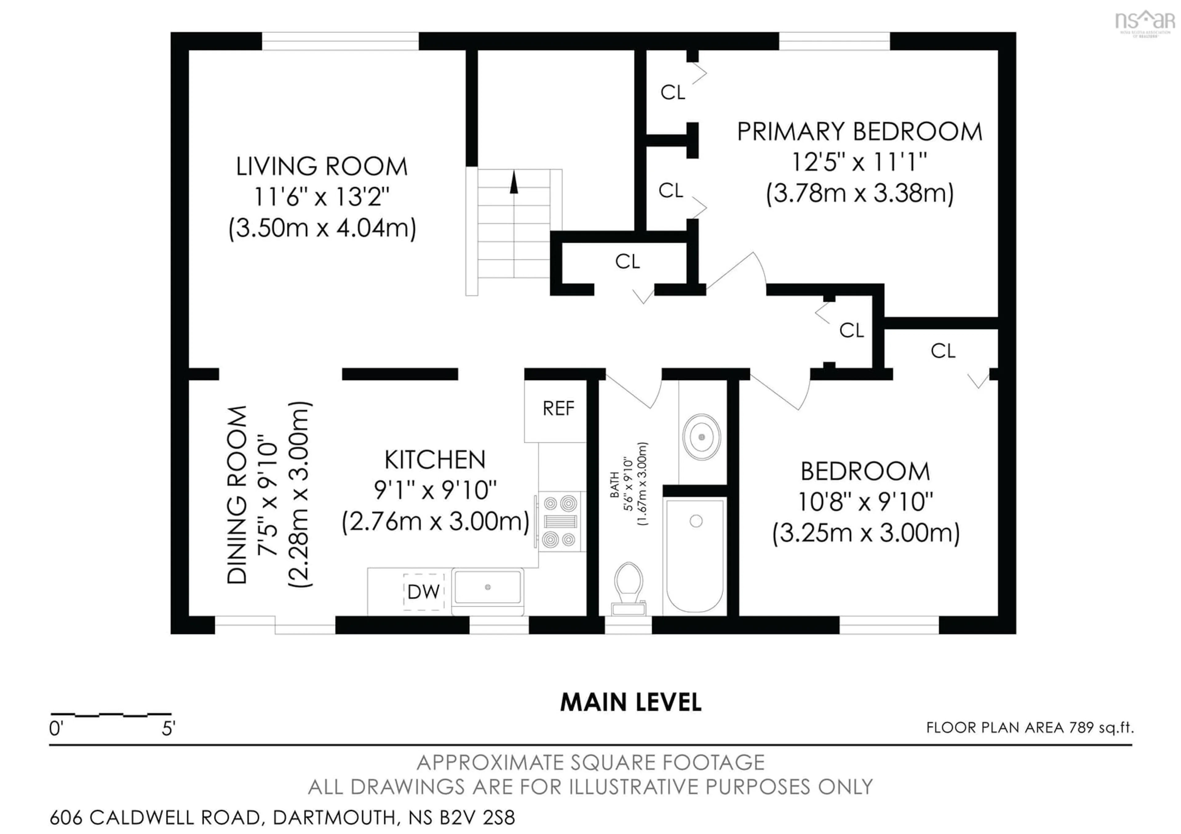 Floor plan for 606 Caldwell Road, Cole Harbour Nova Scotia B2V 2S8