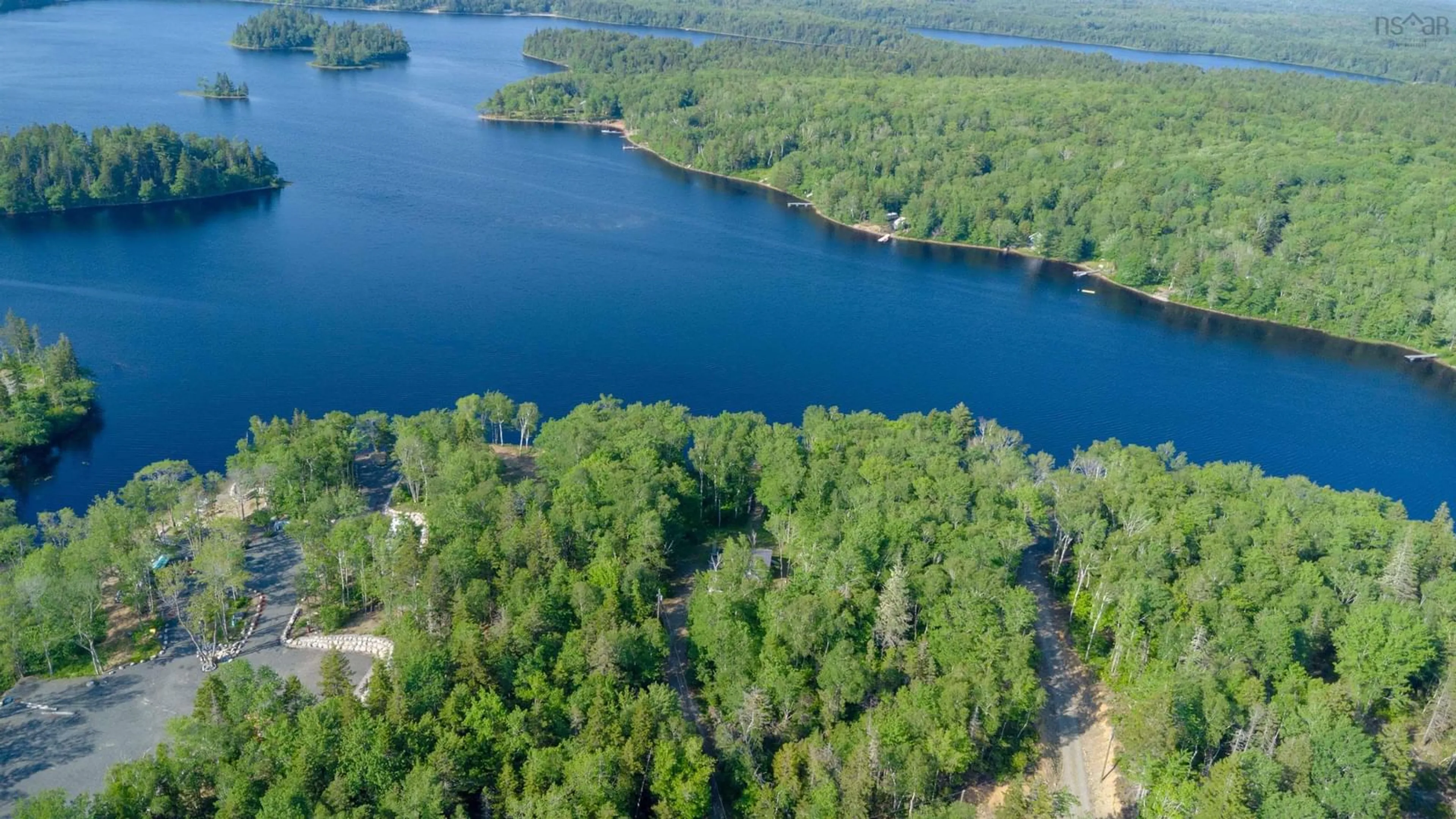 A pic from outside/outdoor area/front of a property/back of a property/a pic from drone, water/lake/river/ocean view for 337 Secret Rd, Digby Nova Scotia B0W 2Y0