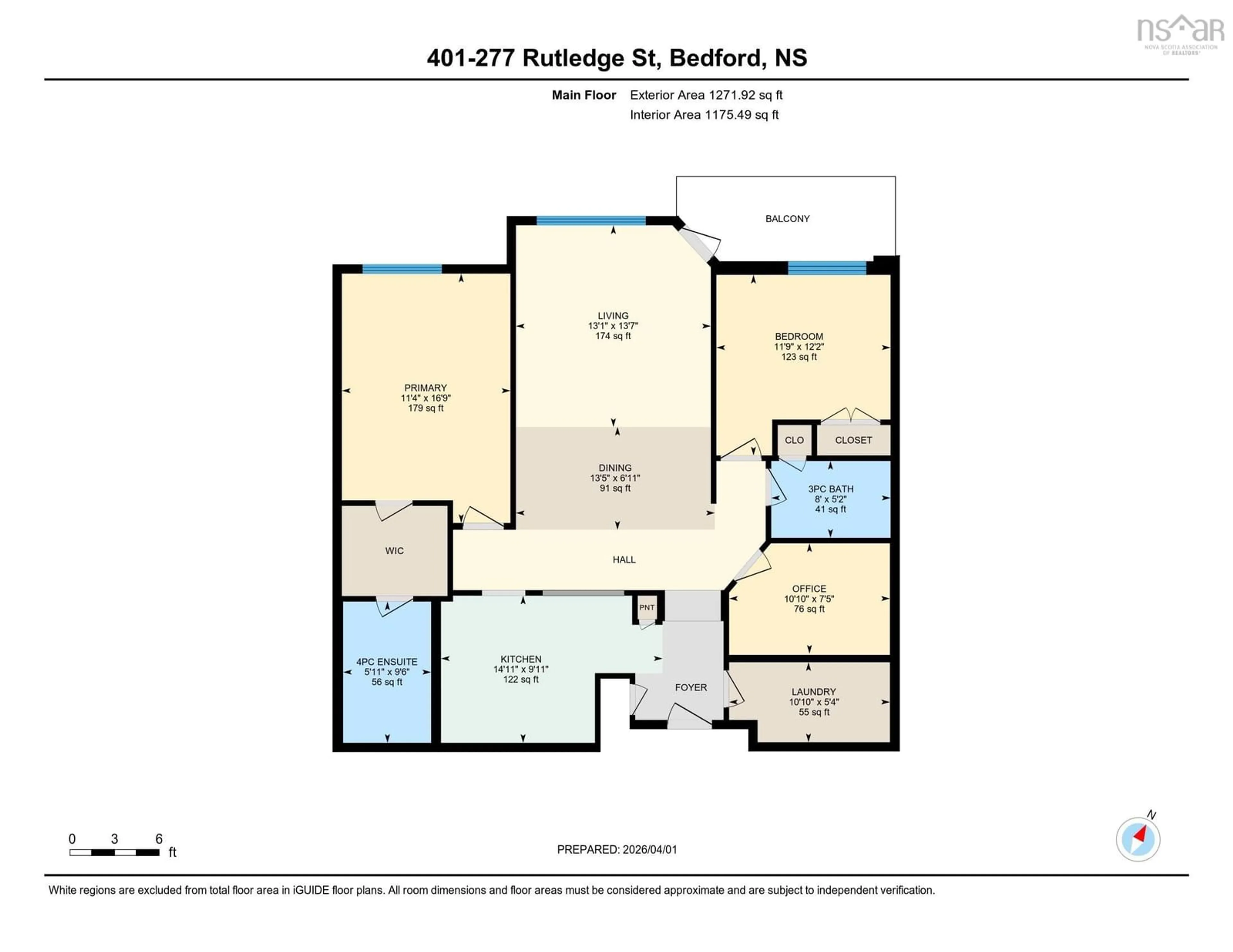 Floor plan for 277 Rutledge St #401, Bedford Nova Scotia B4A 4M2