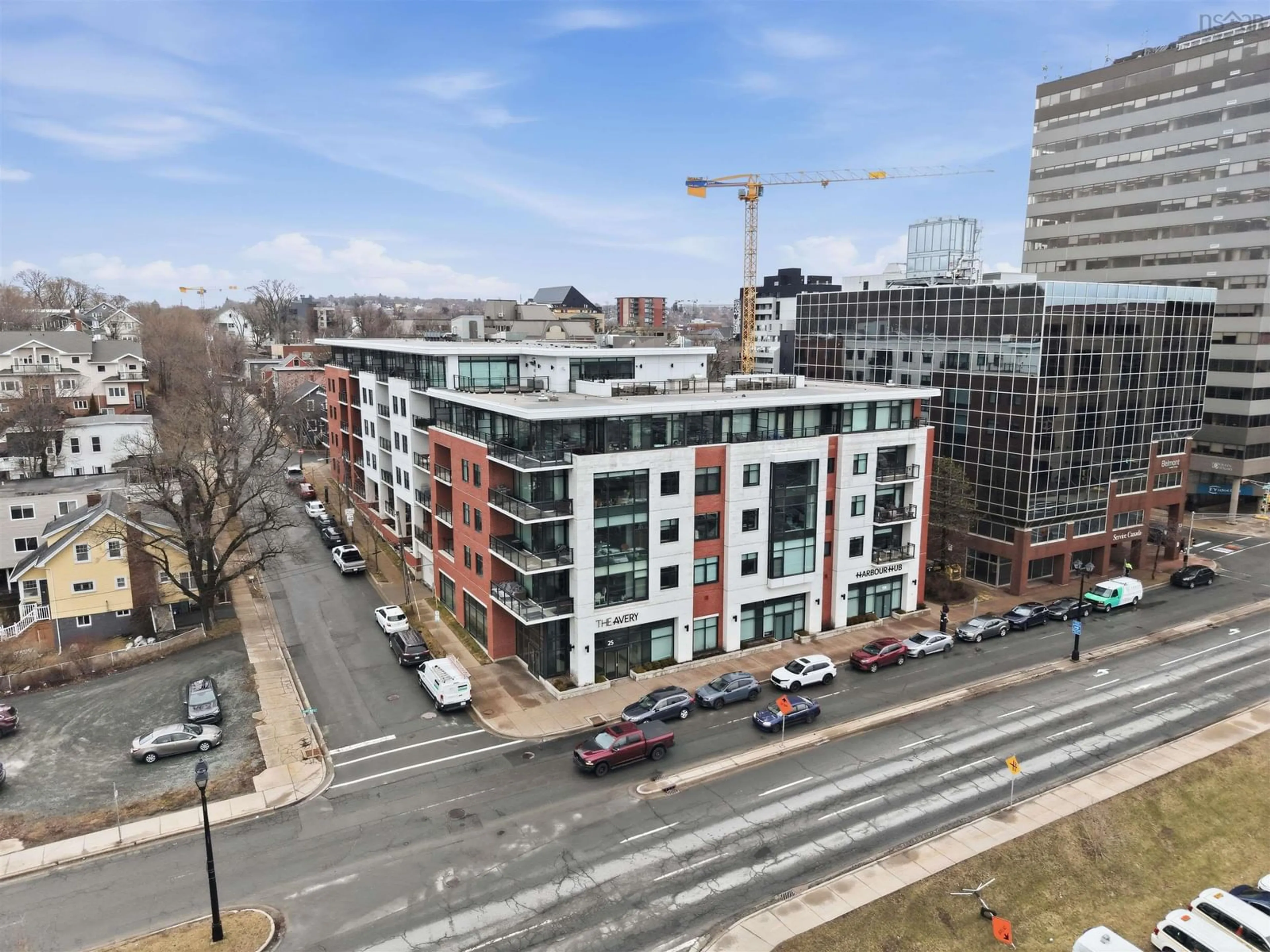 A pic from outside/outdoor area/front of a property/back of a property/a pic from drone, city buildings view from balcony for 25 Alderney Dr #305, Nova Scotia Nova Scotia B2Y 0E4