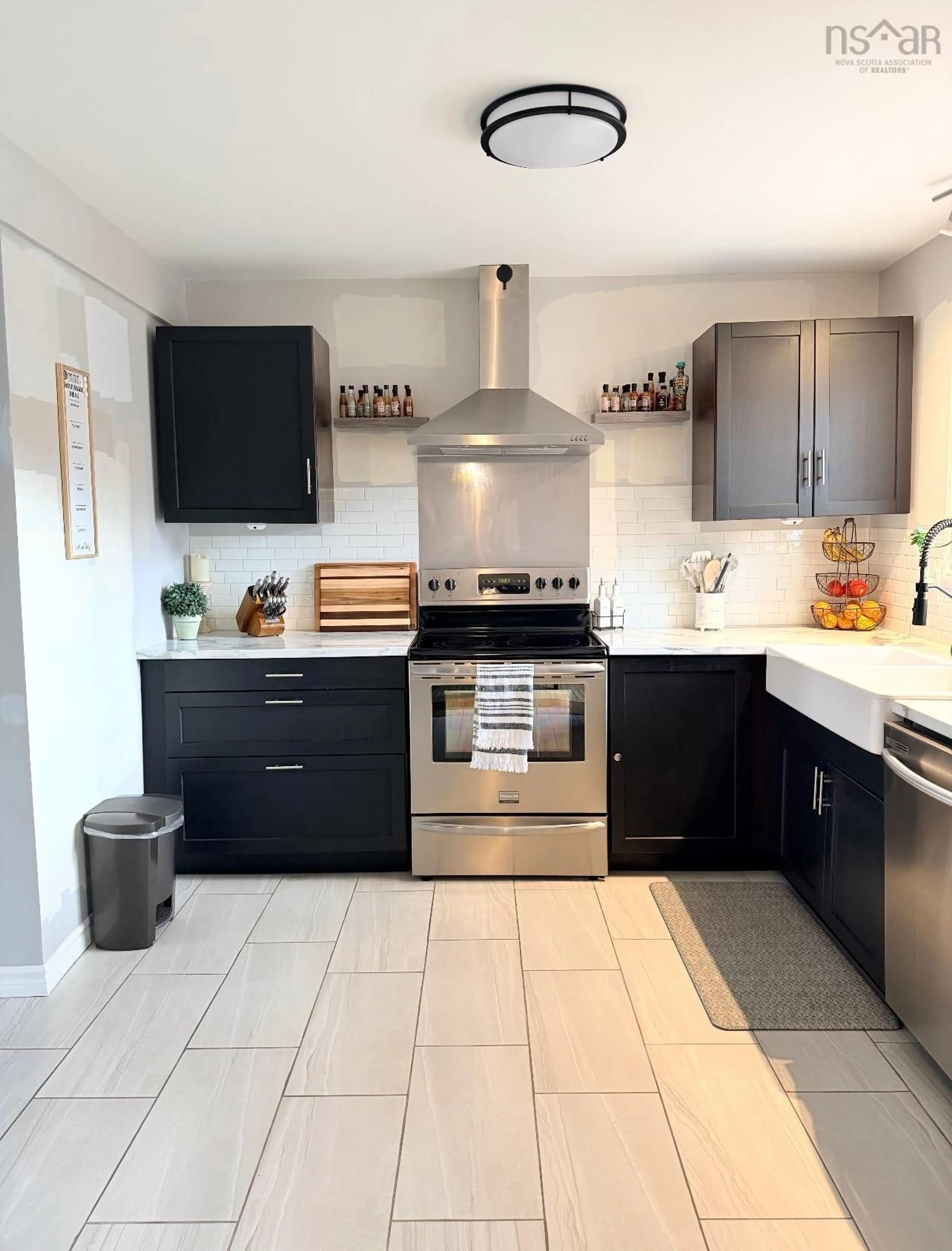 Contemporary kitchen, ceramic/tile floor for 59 Wynn Castle Dr, Lower Sackville Nova Scotia B4E 2H3