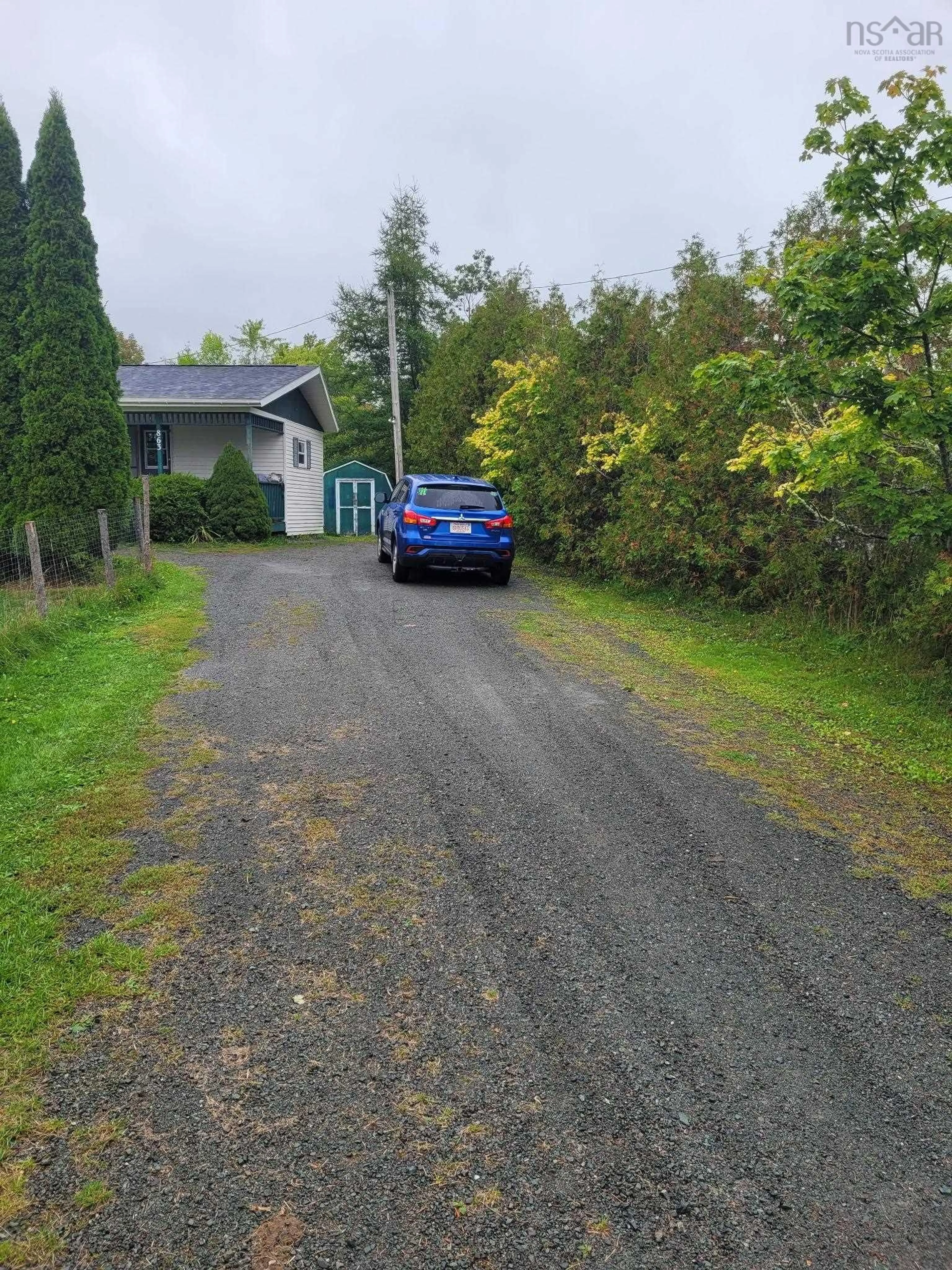A pic from outside/outdoor area/front of a property/back of a property/a pic from drone, street for 863 Addington Forks Road, Addington Forks Nova Scotia B2G 2K8