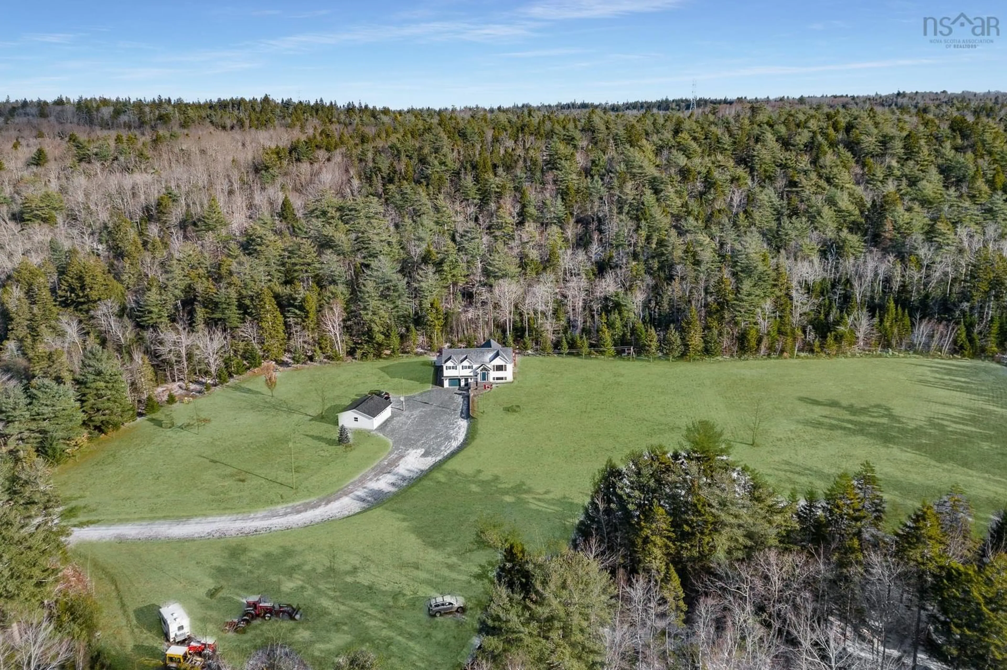 A pic from outside/outdoor area/front of a property/back of a property/a pic from drone, forest/trees view for 1312 Waverley Rd, Waverley Nova Scotia B2R 1W5