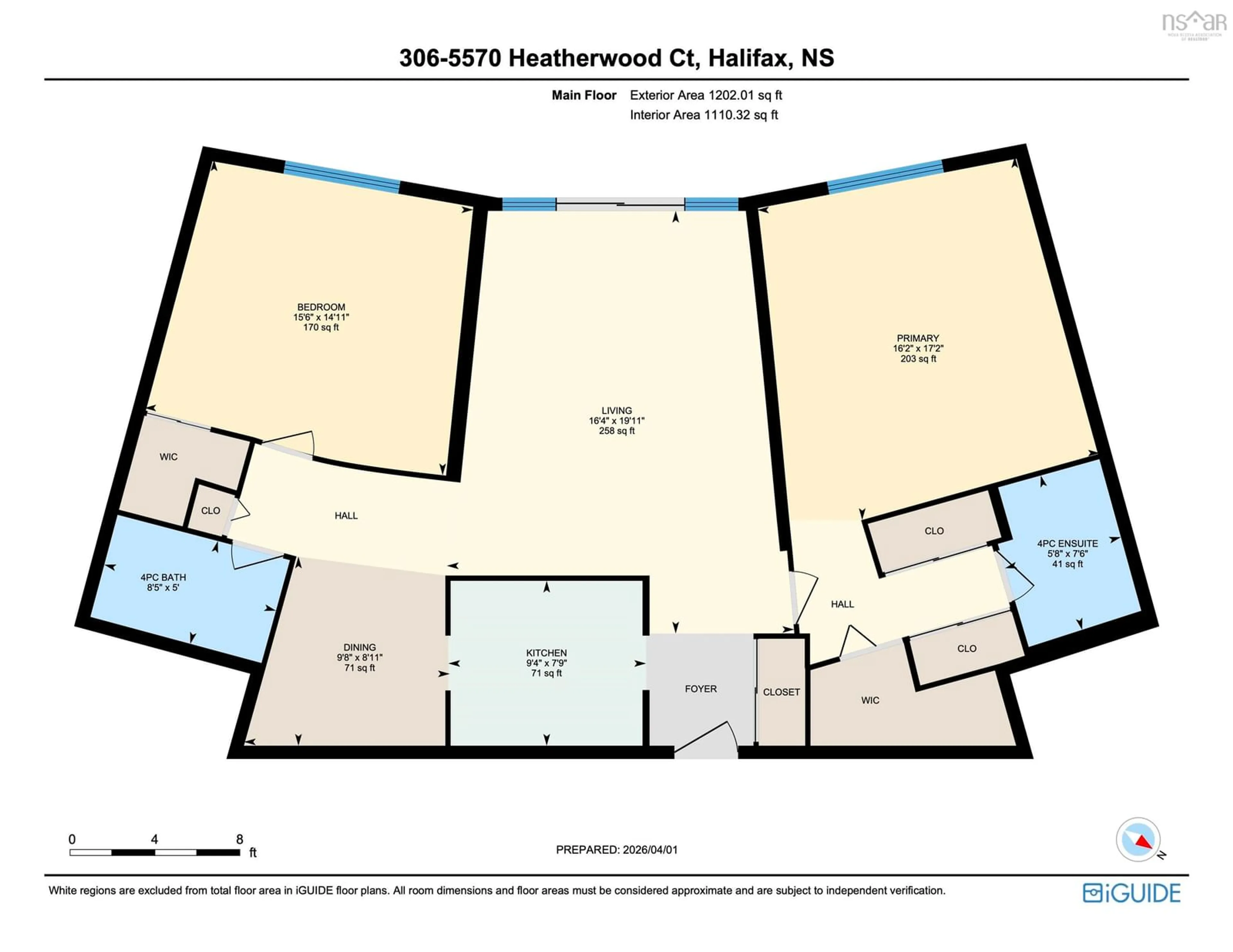 Floor plan for 5570 Heatherwood Crt #306, Halifax Nova Scotia B3K 5N7