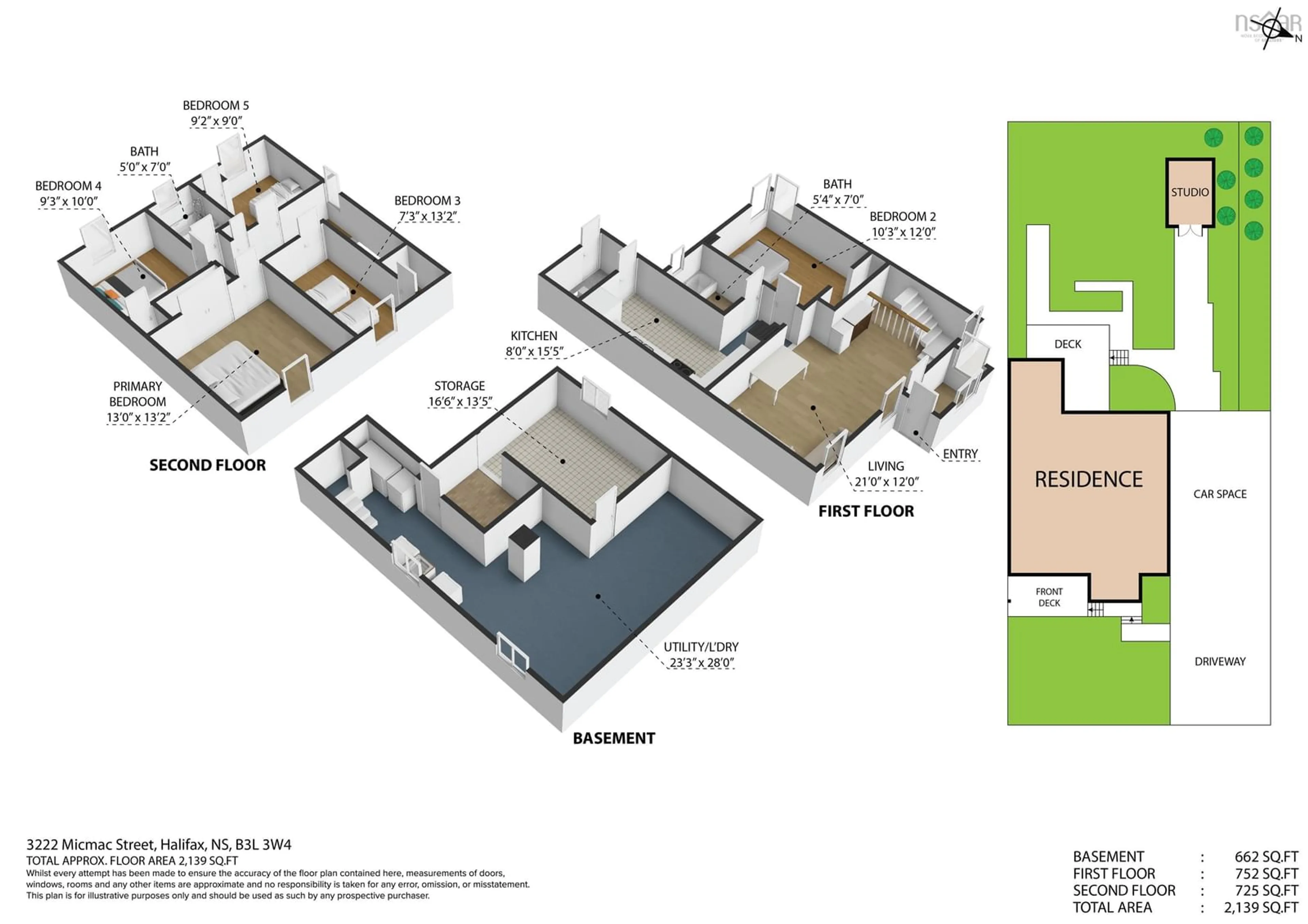 Floor plan for 3222 Micmac St, Halifax Nova Scotia B3L 3W4