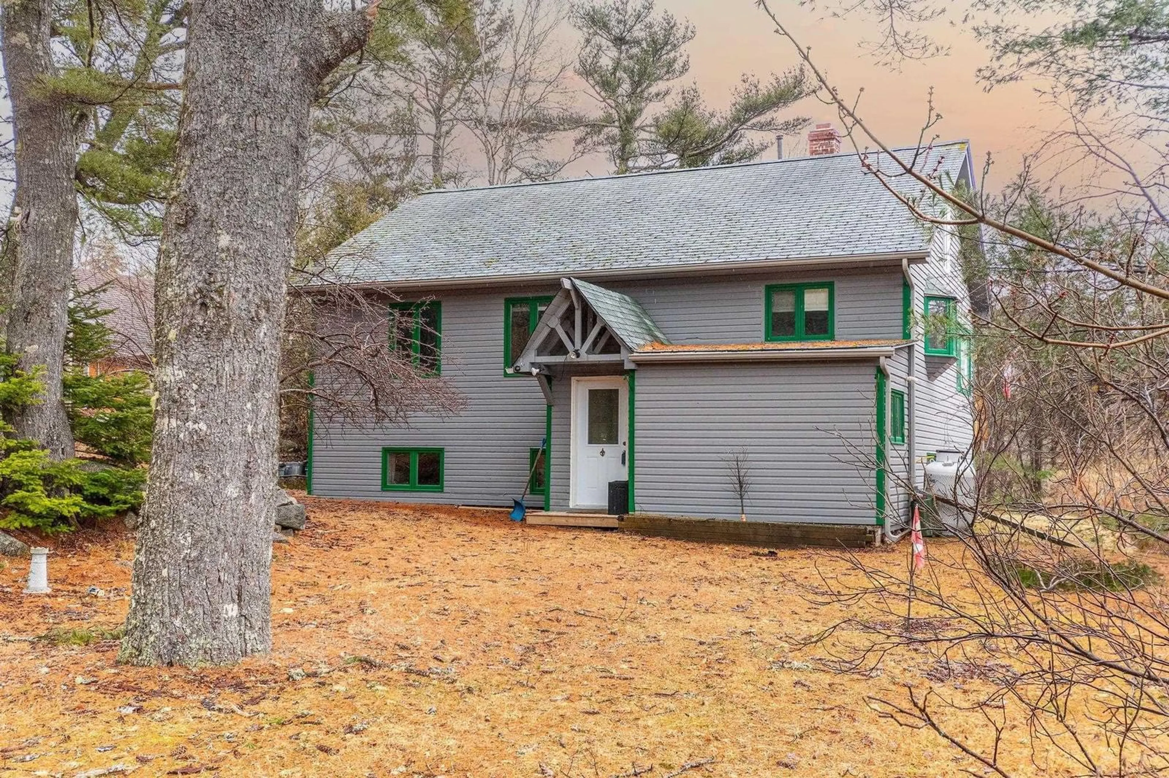 Home with vinyl exterior material, street for 323 Conrads Rd, Hubbards Nova Scotia B0J 1T0