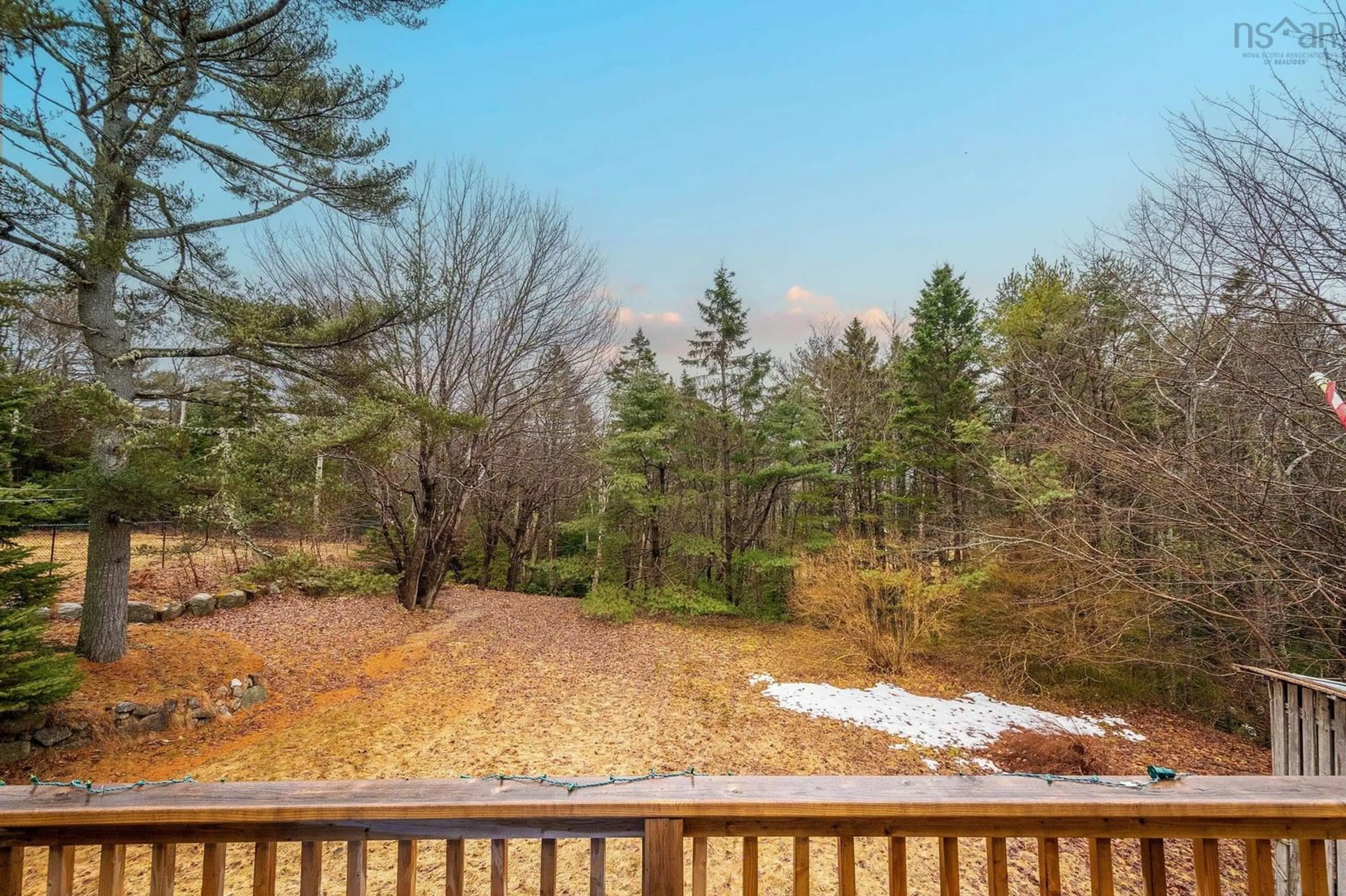 Patio, forest/trees view for 323 Conrads Rd, Hubbards Nova Scotia B0J 1T0