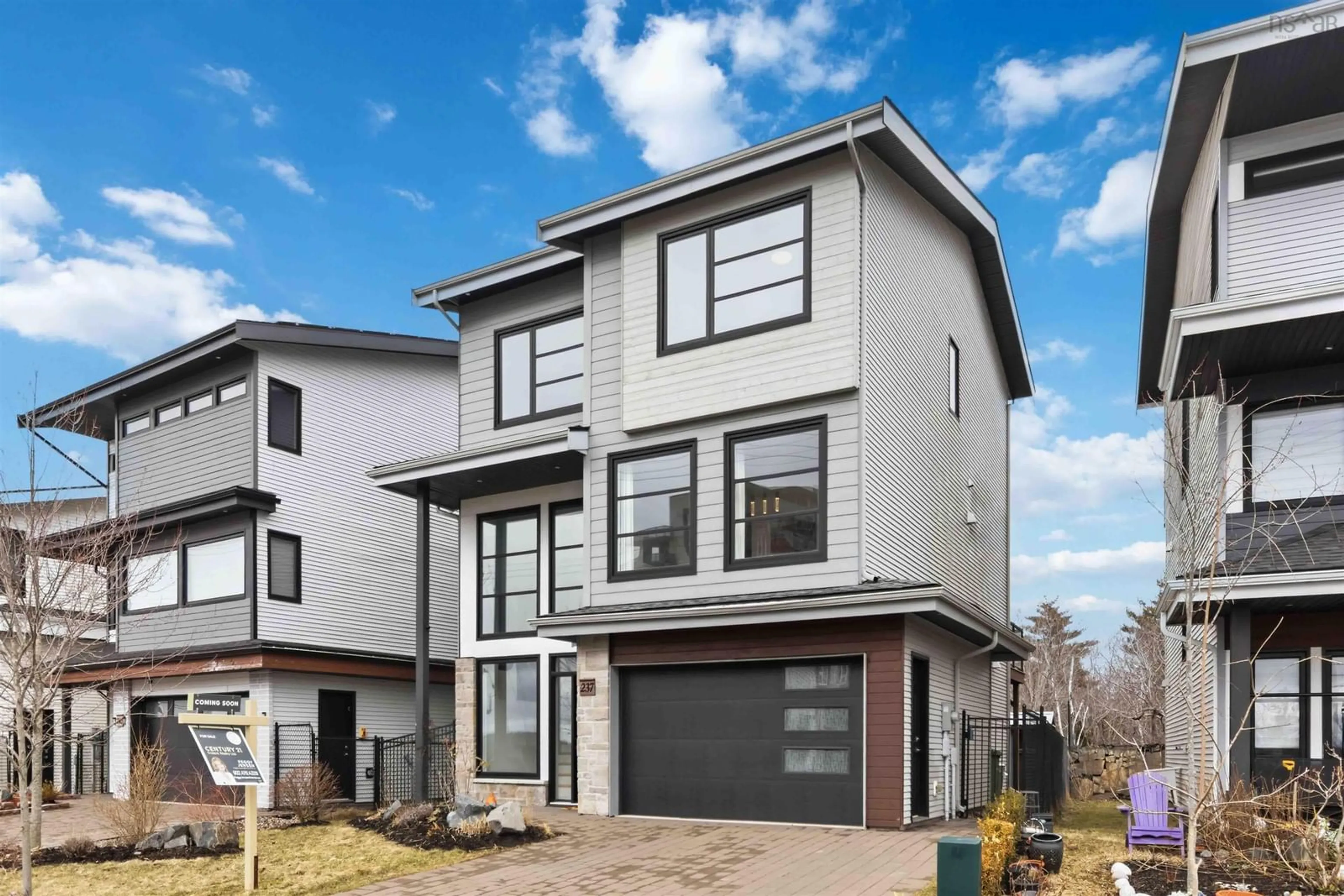 Home with vinyl exterior material, street for 237 Transom Dr, Bedford Nova Scotia B3M 0L7