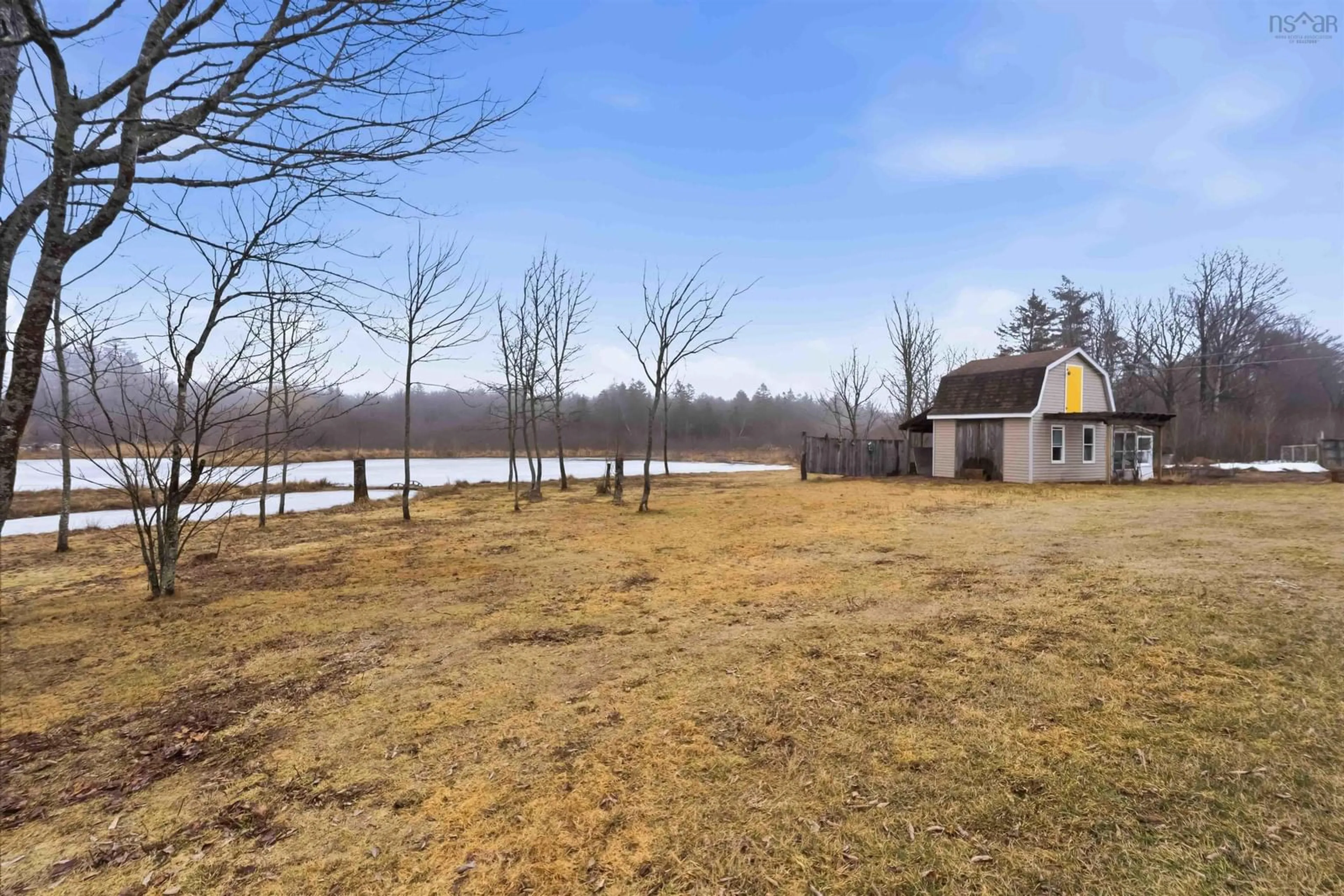 A pic from outside/outdoor area/front of a property/back of a property/a pic from drone, water/lake/river/ocean view for 1476 Highway 360, Garland Nova Scotia B0P 1E0