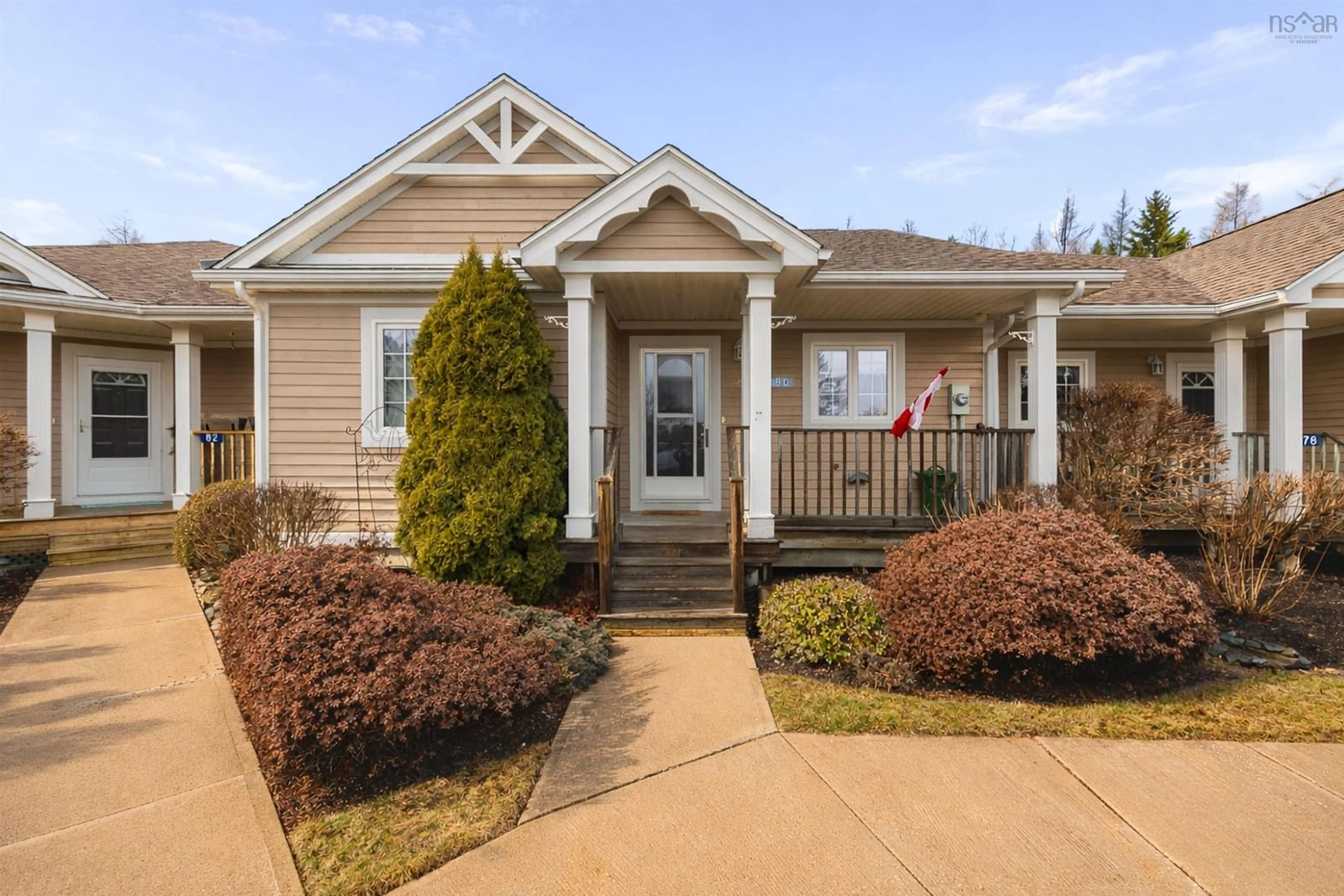 Home with vinyl exterior material, street for 80 Millennium Dr, Chester Nova Scotia B0J 1J0