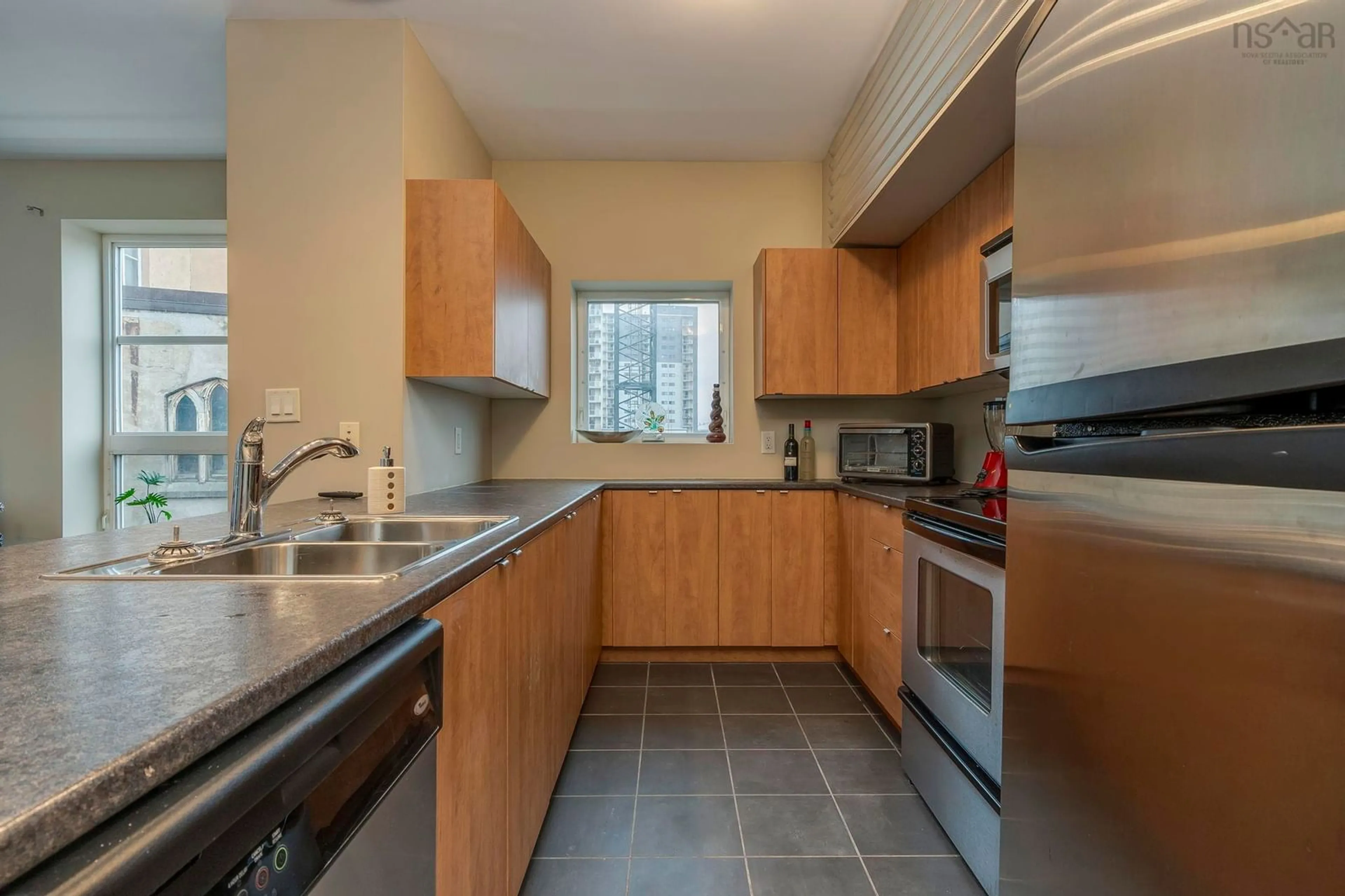 Standard kitchen, ceramic/tile floor for 5221 Nora Benard St #310, Halifax Nova Scotia B3K 0B6