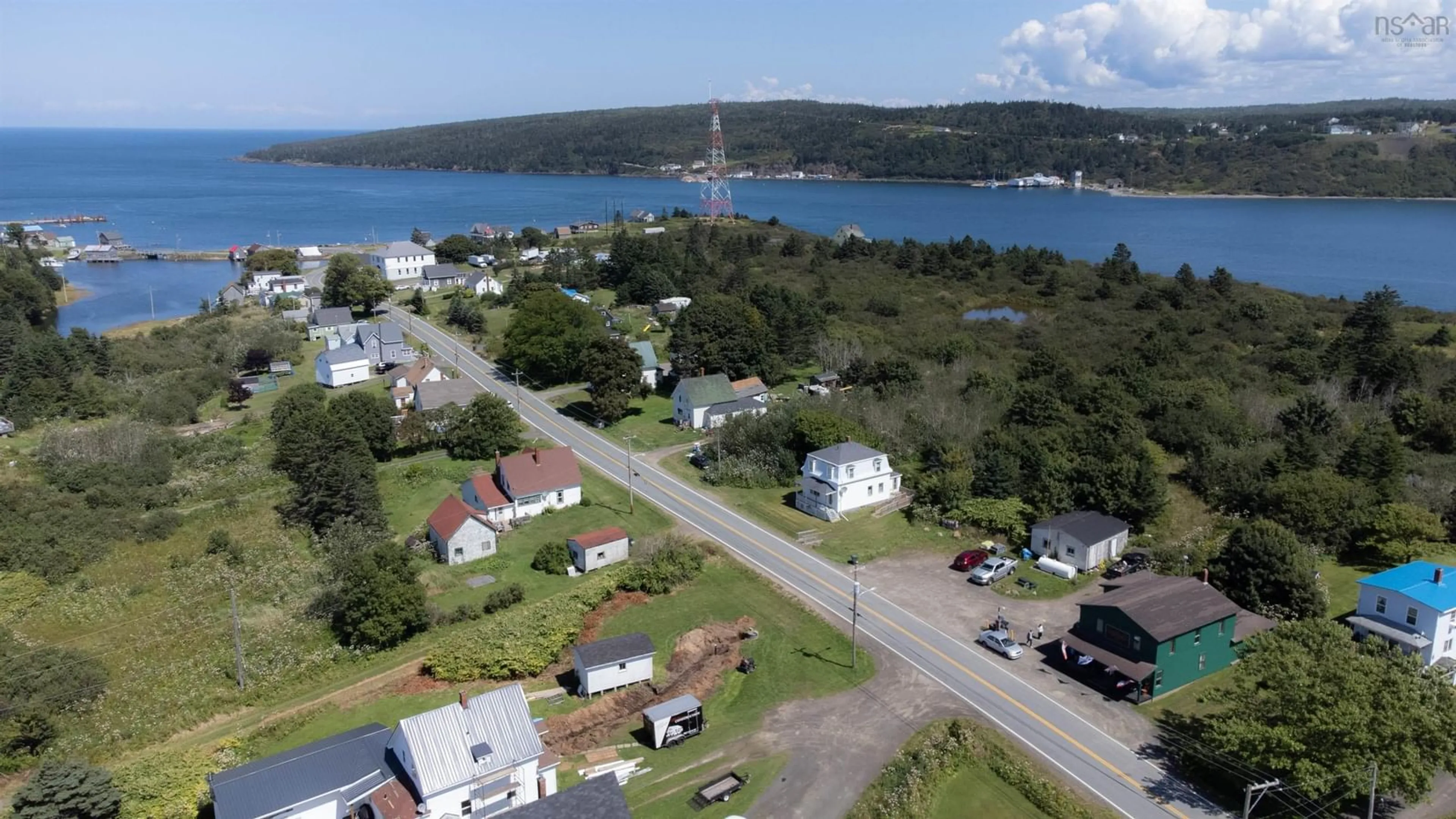 A pic from outside/outdoor area/front of a property/back of a property/a pic from drone, water/lake/river/ocean view for 3248 Highway 217, Tiverton Nova Scotia B0V 1G0