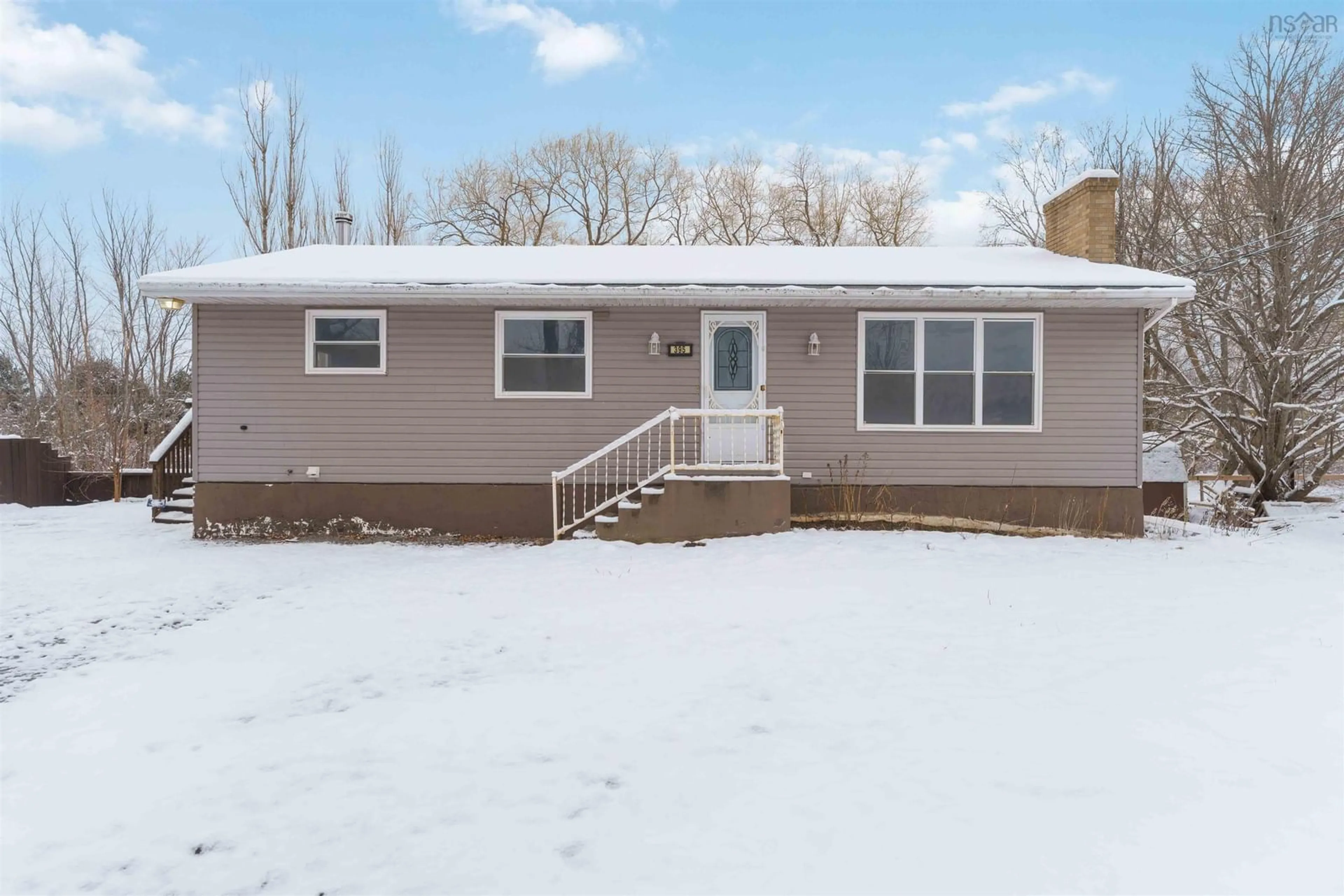 Home with vinyl exterior material, street for 395 College Road, Windsor Nova Scotia B0N 2T0