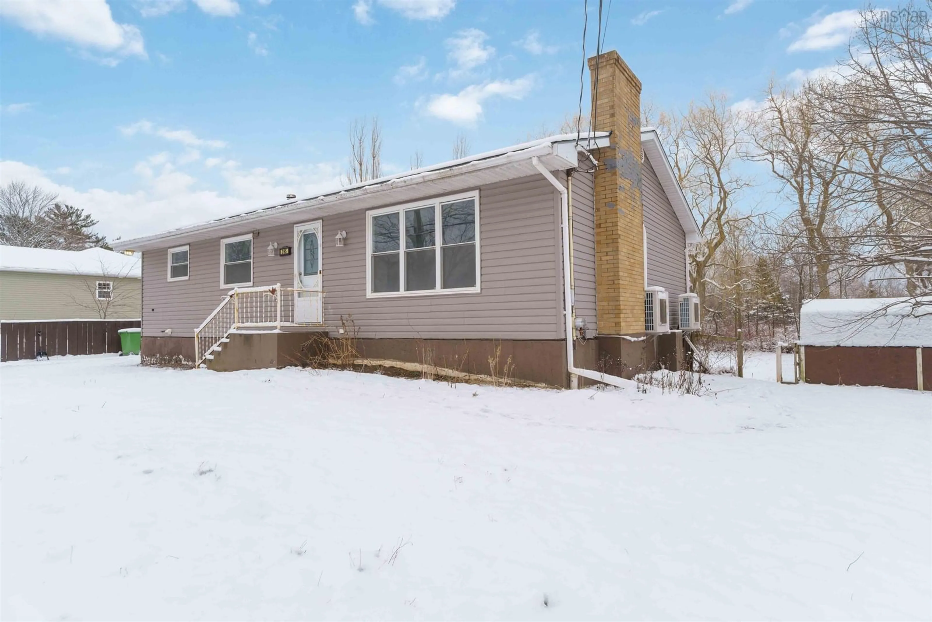 Home with vinyl exterior material, street for 395 College Road, Windsor Nova Scotia B0N 2T0