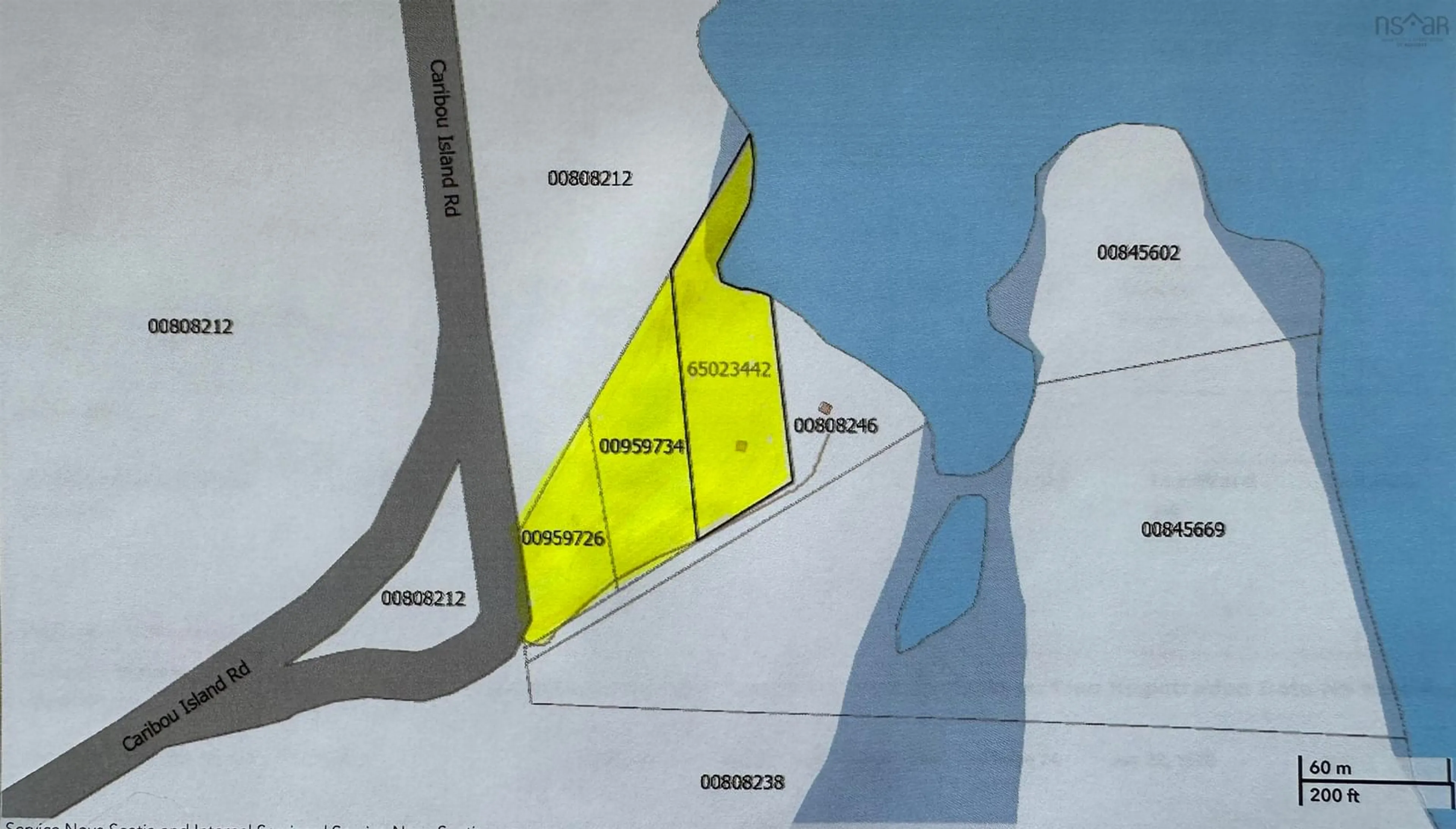 Picture of a map for 1258 Caribou Island Rd, Caribou Island Nova Scotia B0K 1H0