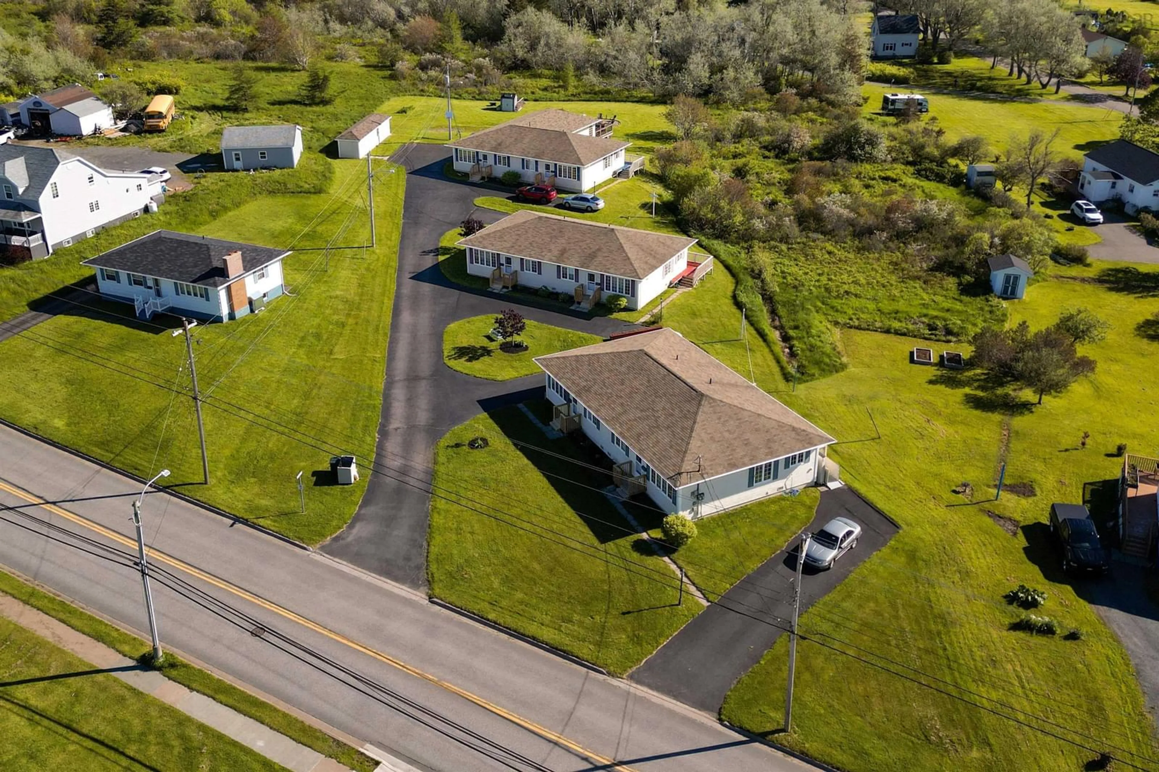 A pic from outside/outdoor area/front of a property/back of a property/a pic from drone, unknown for 16 Karl's Lane, Glace Bay Nova Scotia B1A 6Y7